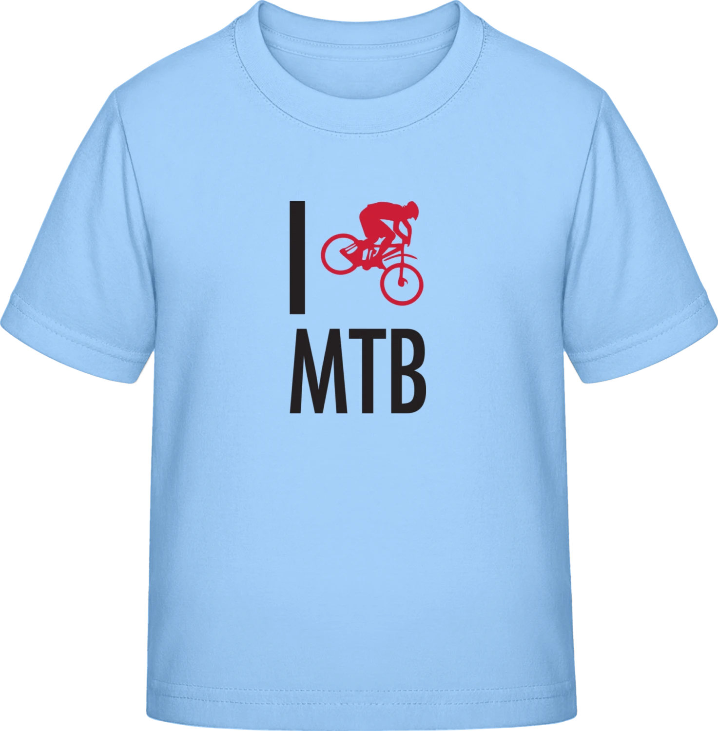 I Love MTB - Sky Blue Exact 190 Kids - Front