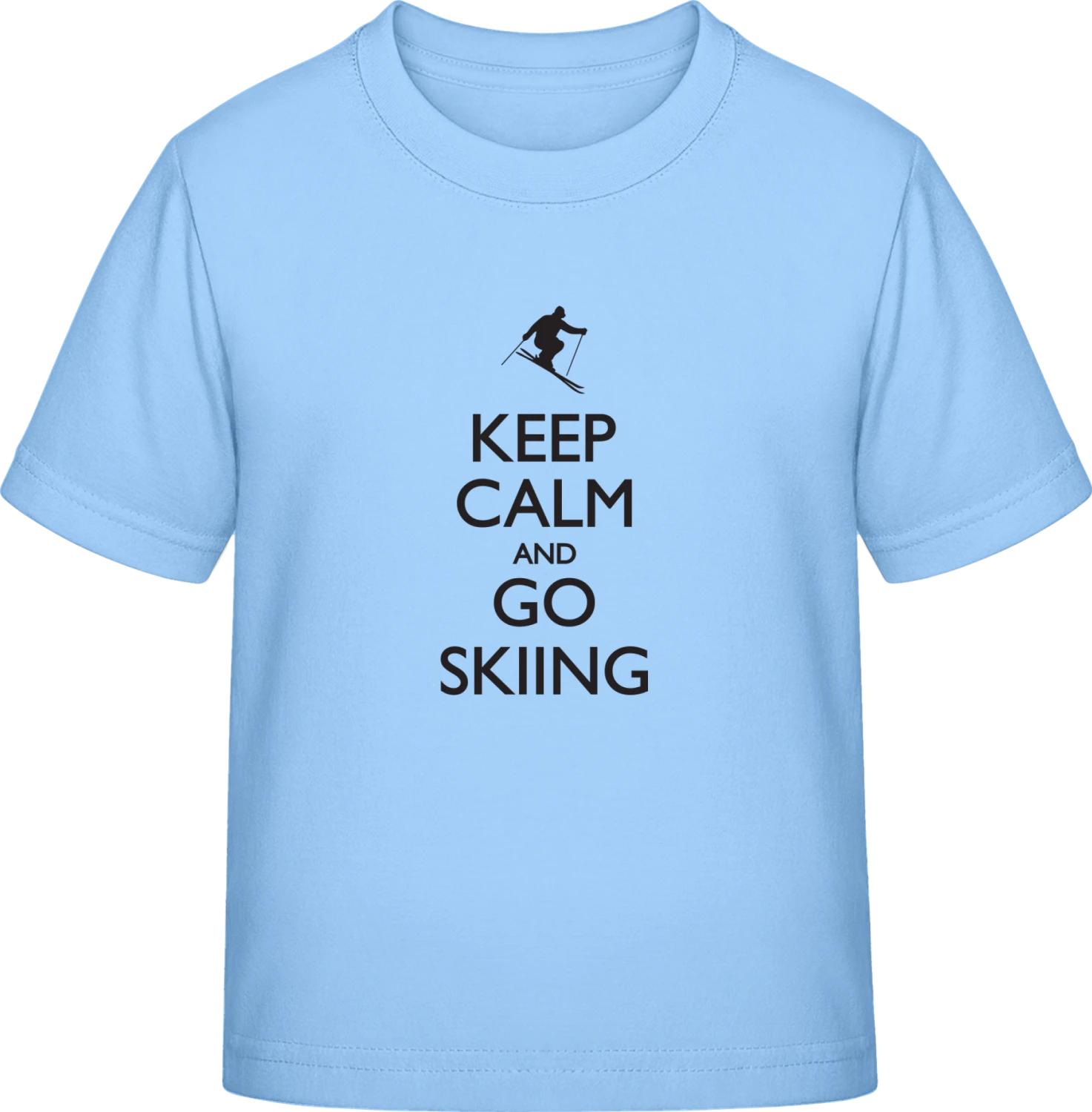 Keep Calm and go Skiing - Sky Blue Exact 190 Kids - Front