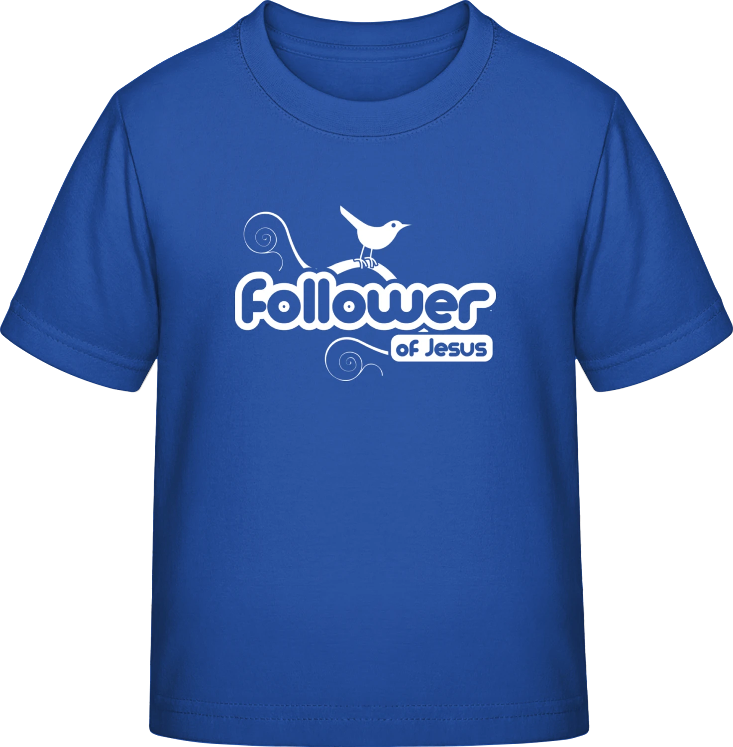 Follower Of Jesus - Royal Blue Exact 190 Kids - Front