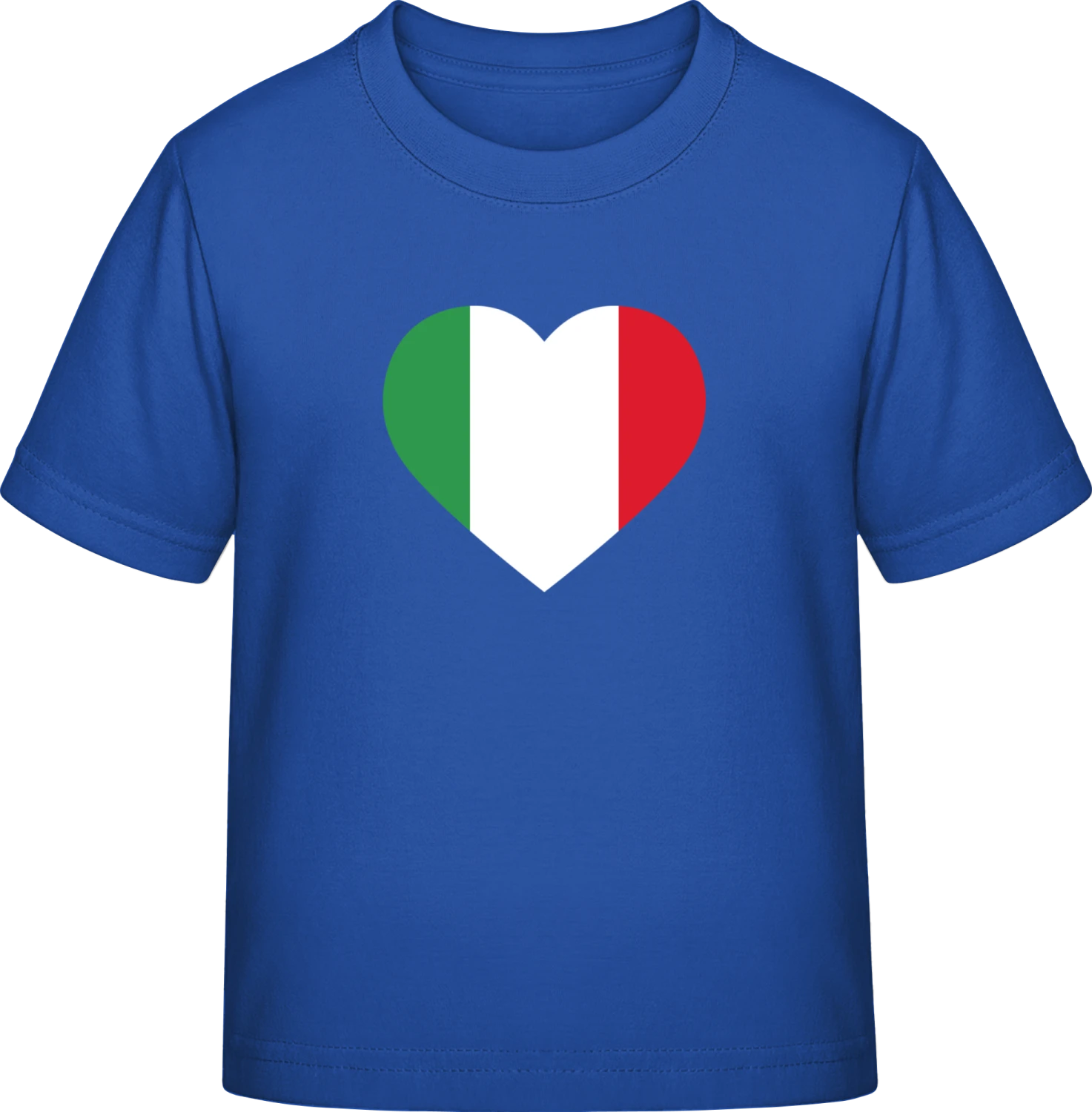 Italy Heart Flag - Royal Blue Exact 190 Kids - Front