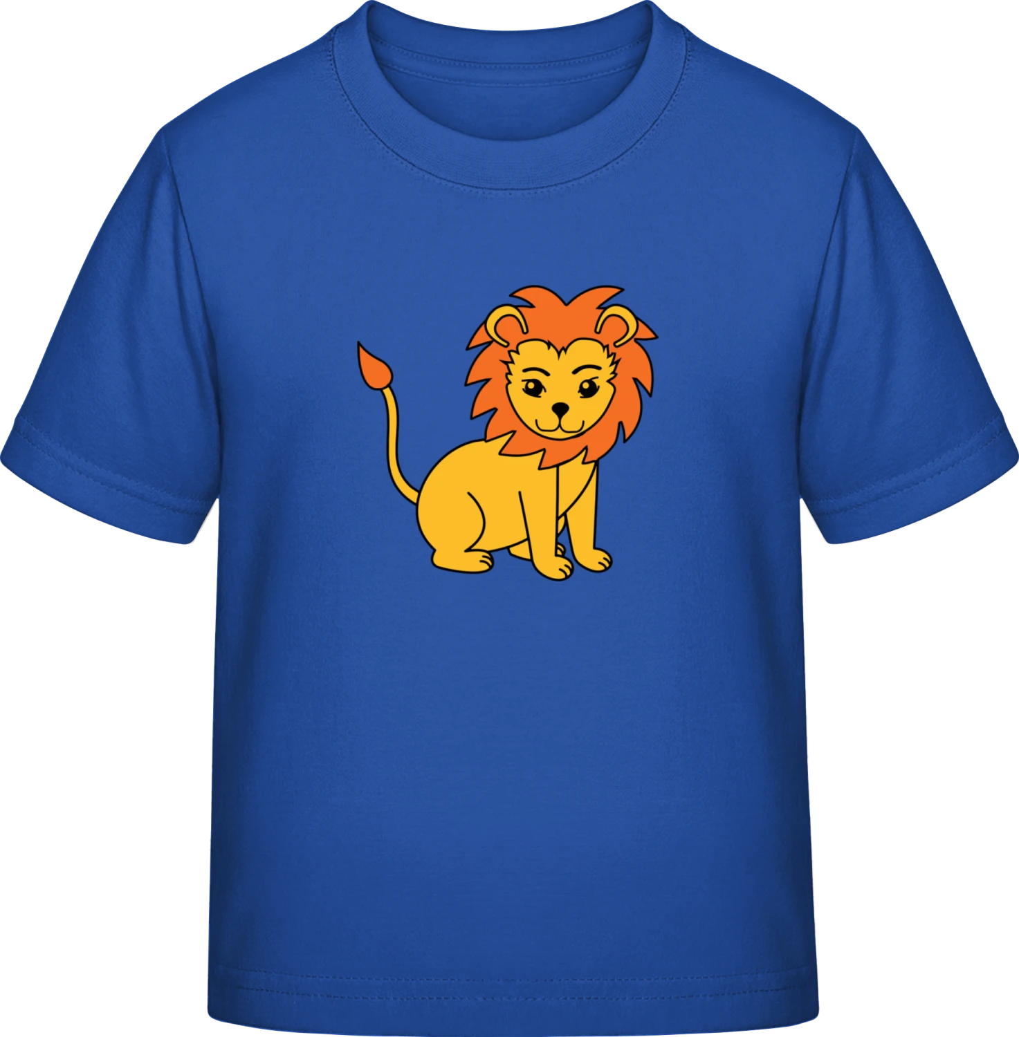 Cute Lion - Royal Blue Exact 190 Kids - Front