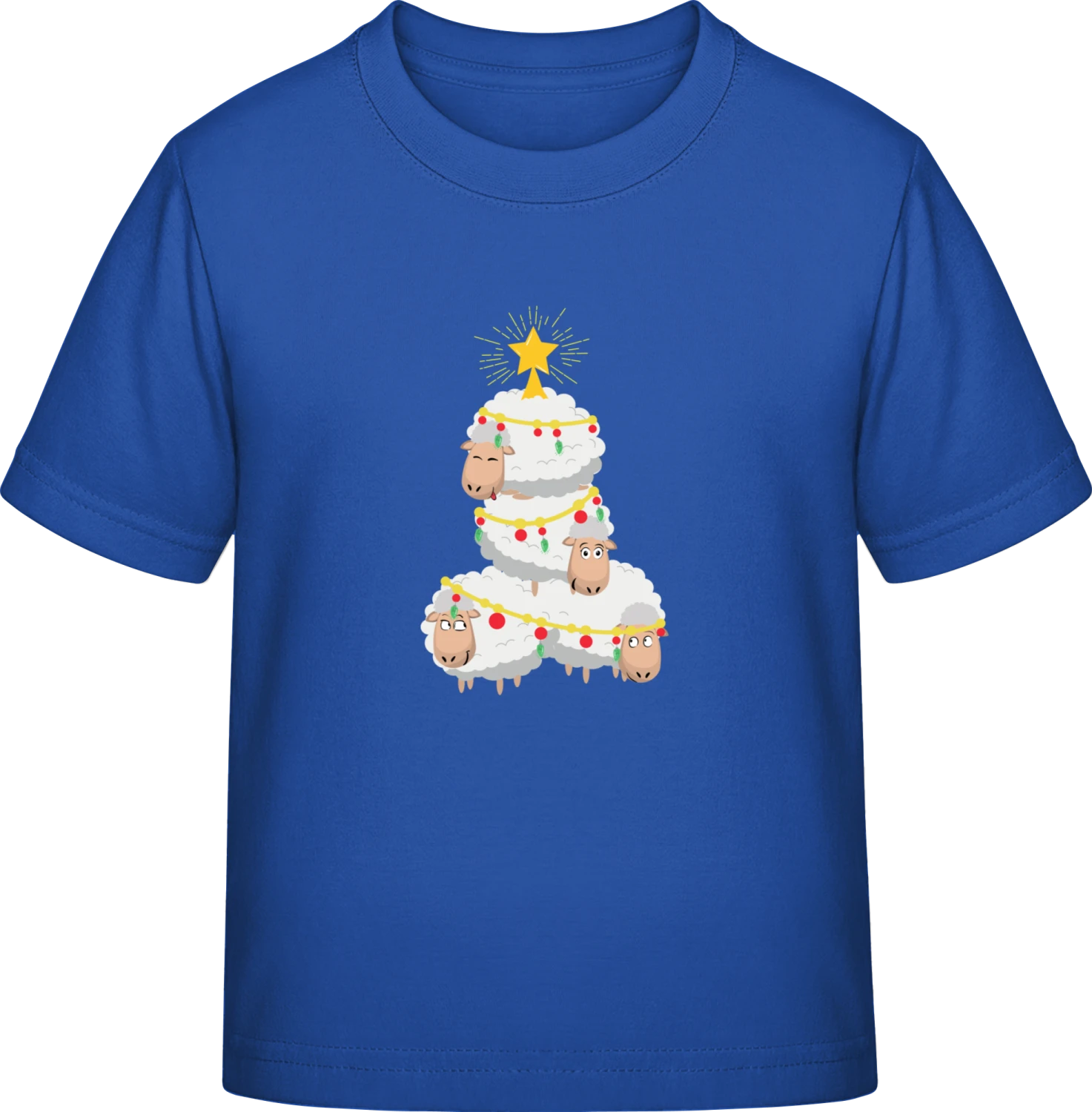 Christmas Sheeps - Royal Blue Exact 190 Kids - Front