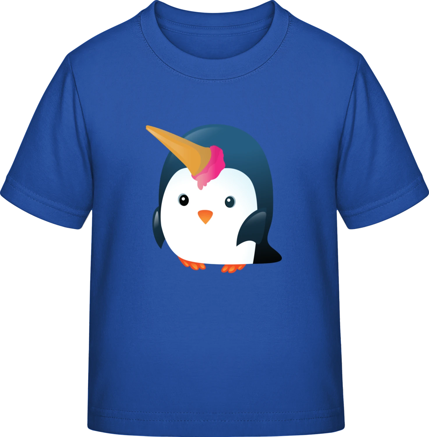 Unicorn Penguin - Royal Blue Exact 190 Kids - Front