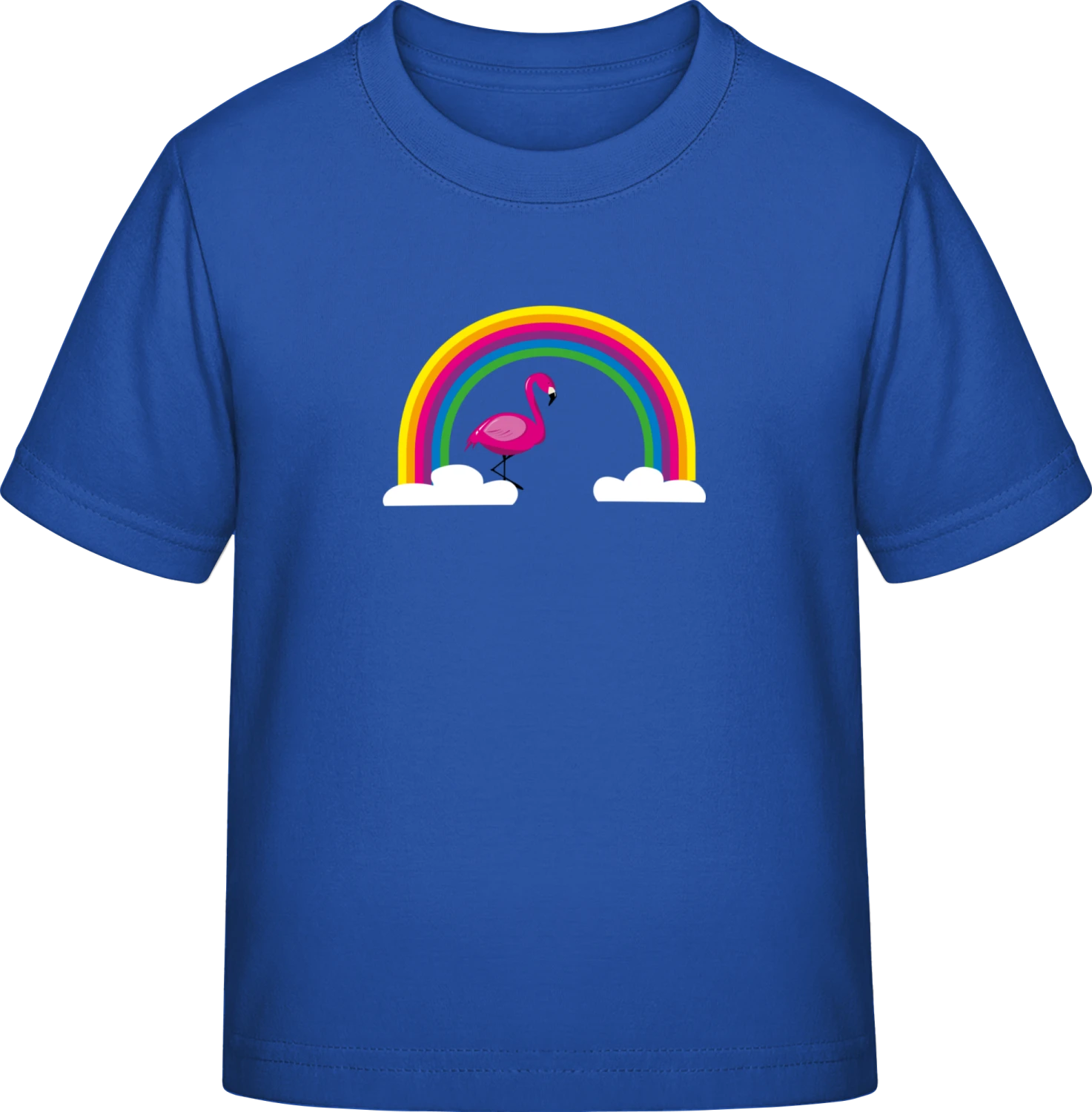 Flamingo Rainbow - Royal Blue Exact 190 Kids - Front