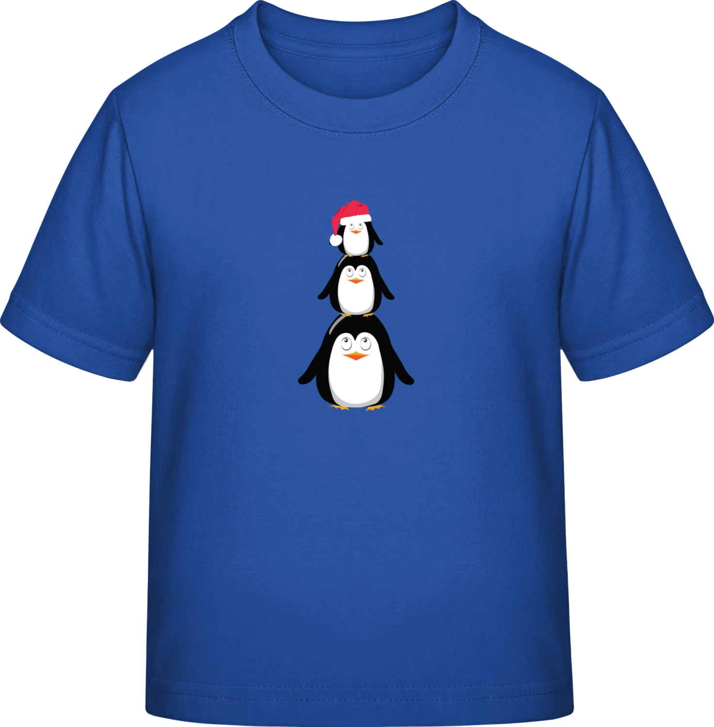 Christmas Penguin Family - Royal Blue Exact 190 Kids - Front