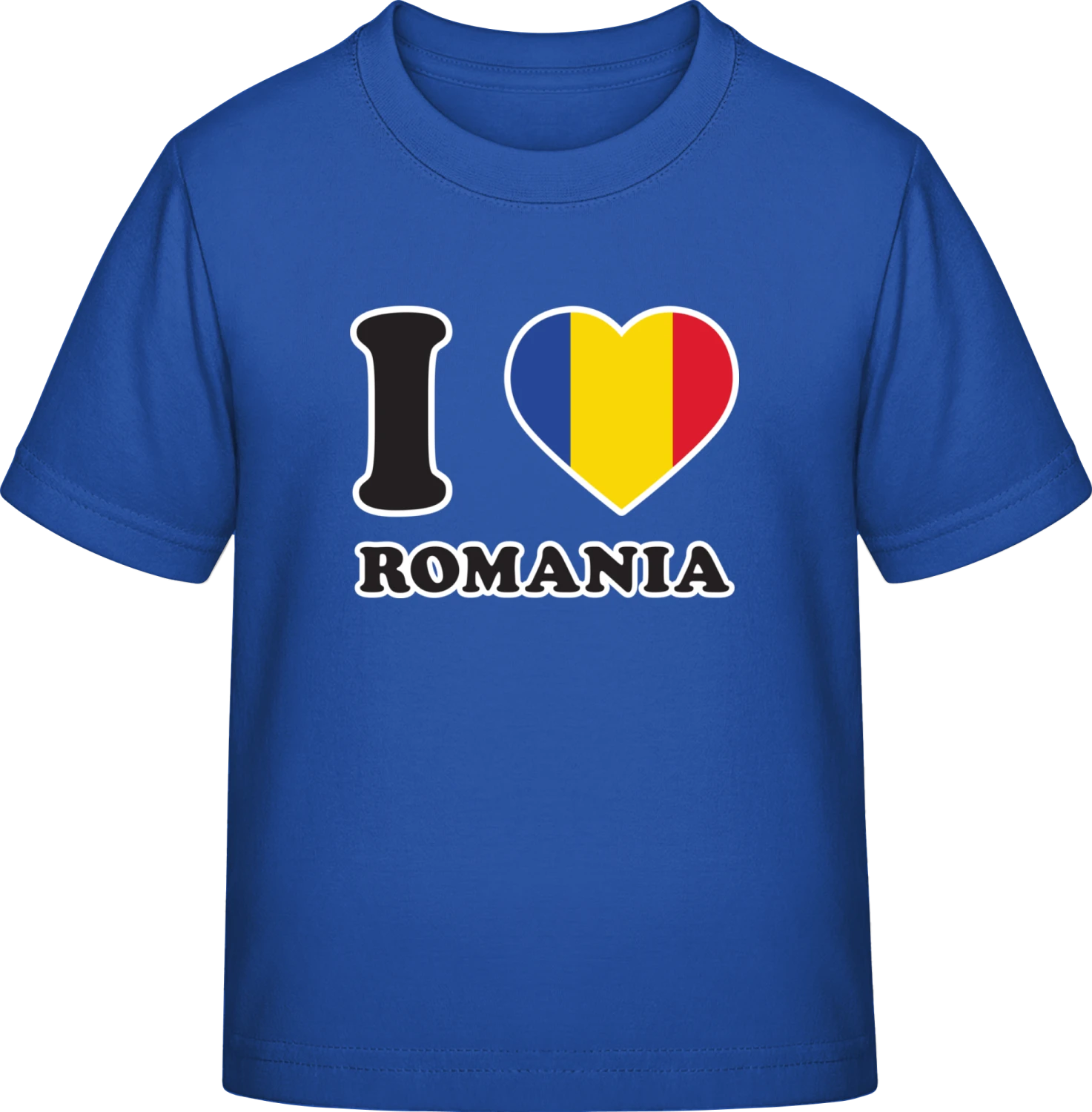 I Love Romania - Royal Blue Exact 190 Kids - Front