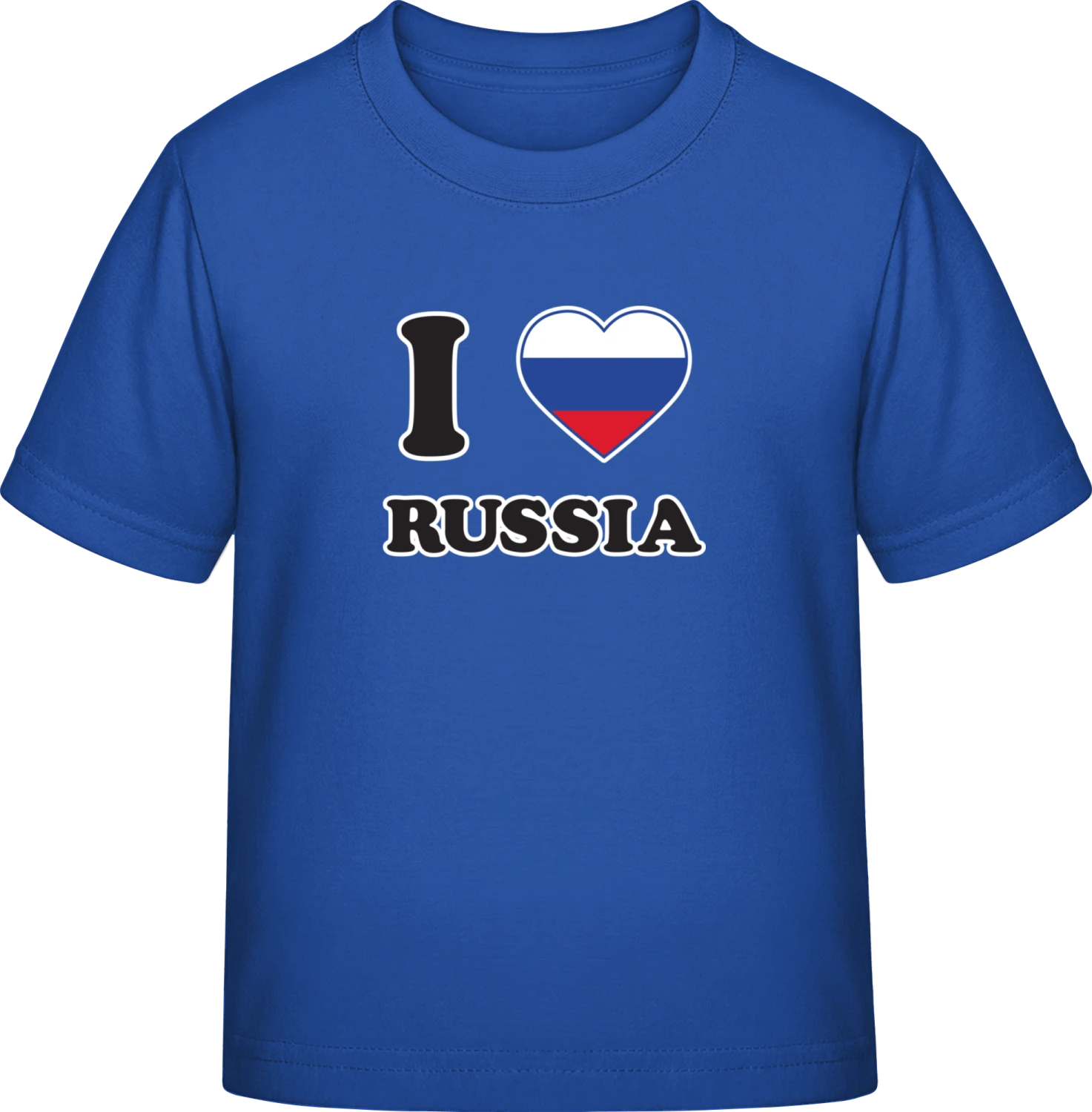 I Love Russia - Royal Blue Exact 190 Kids - Front