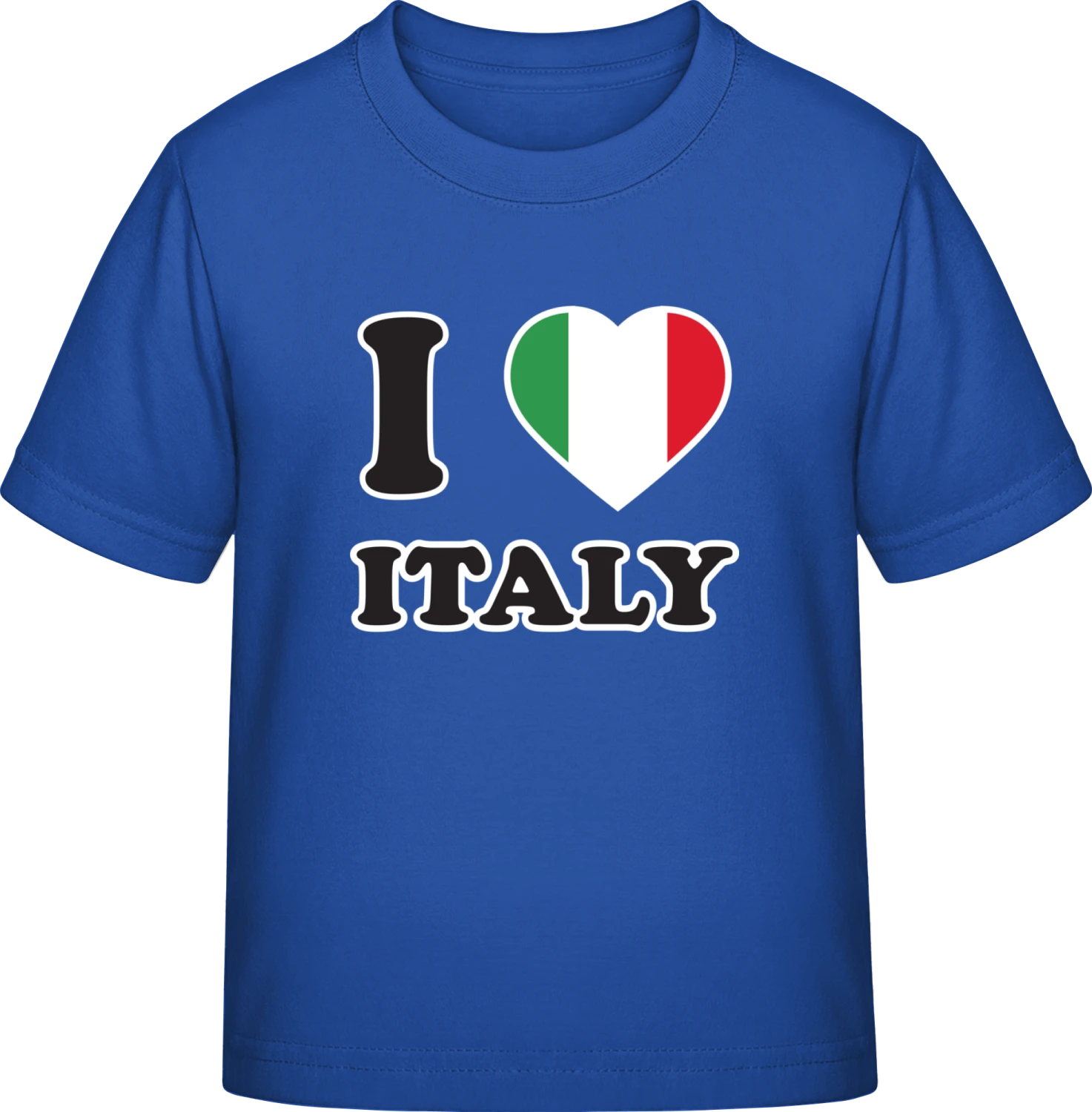 I Love Italy - Royal Blue Exact 190 Kids - Front