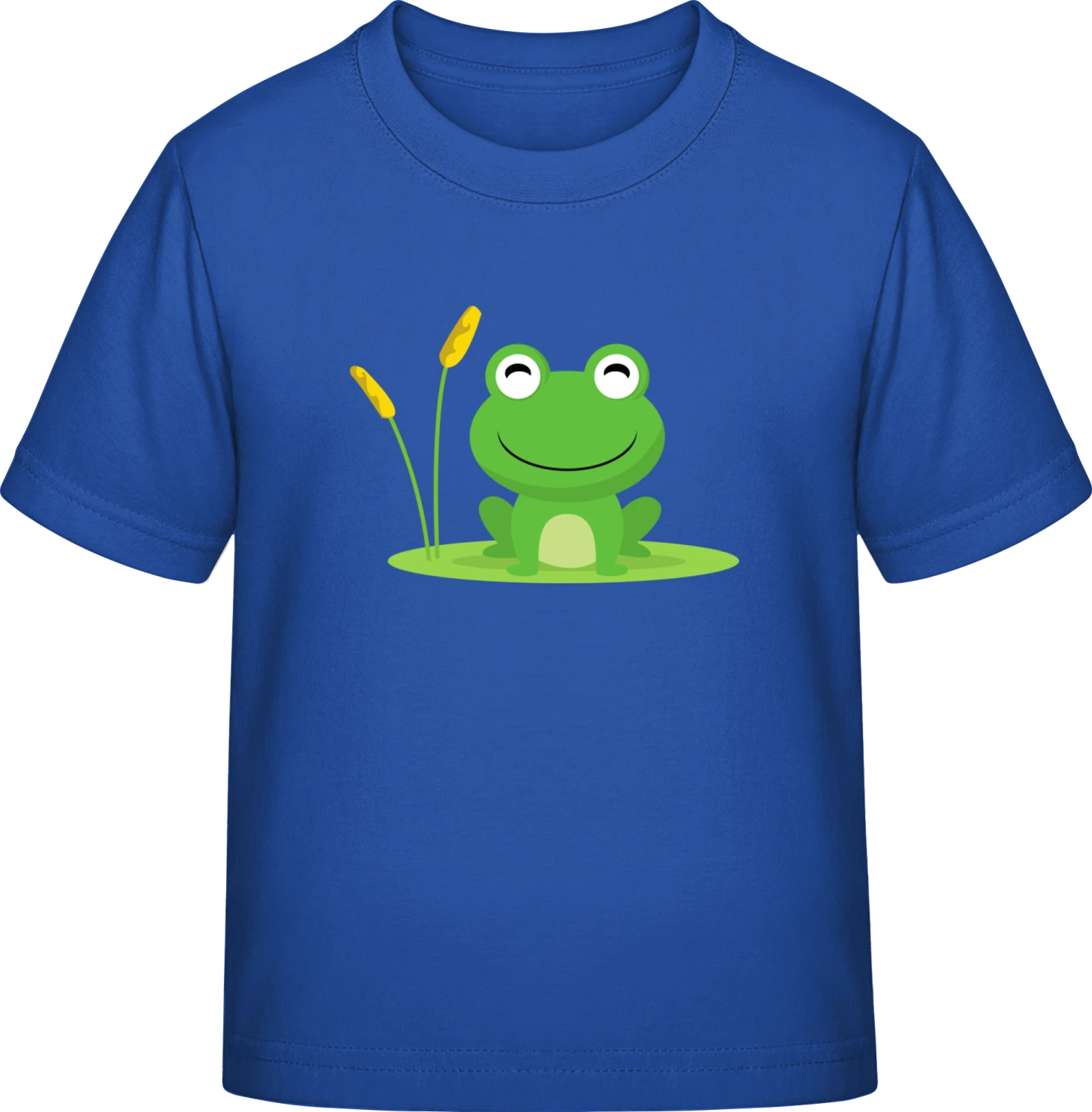 Frog On A Leaf - Royal Blue Exact 190 Kids - Front