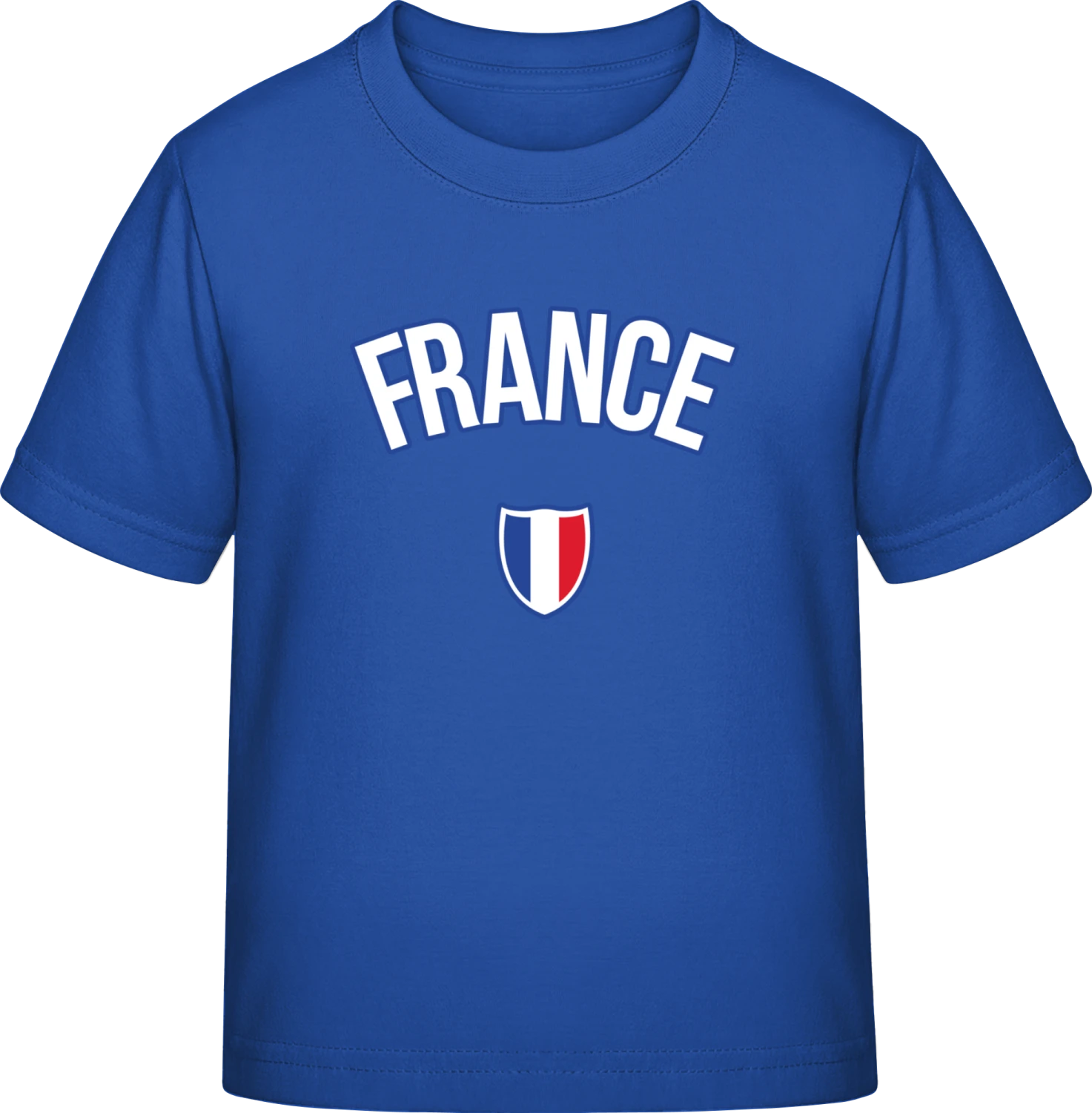 FRANCE Football Fan - Royal Blue Exact 190 Kids - Front