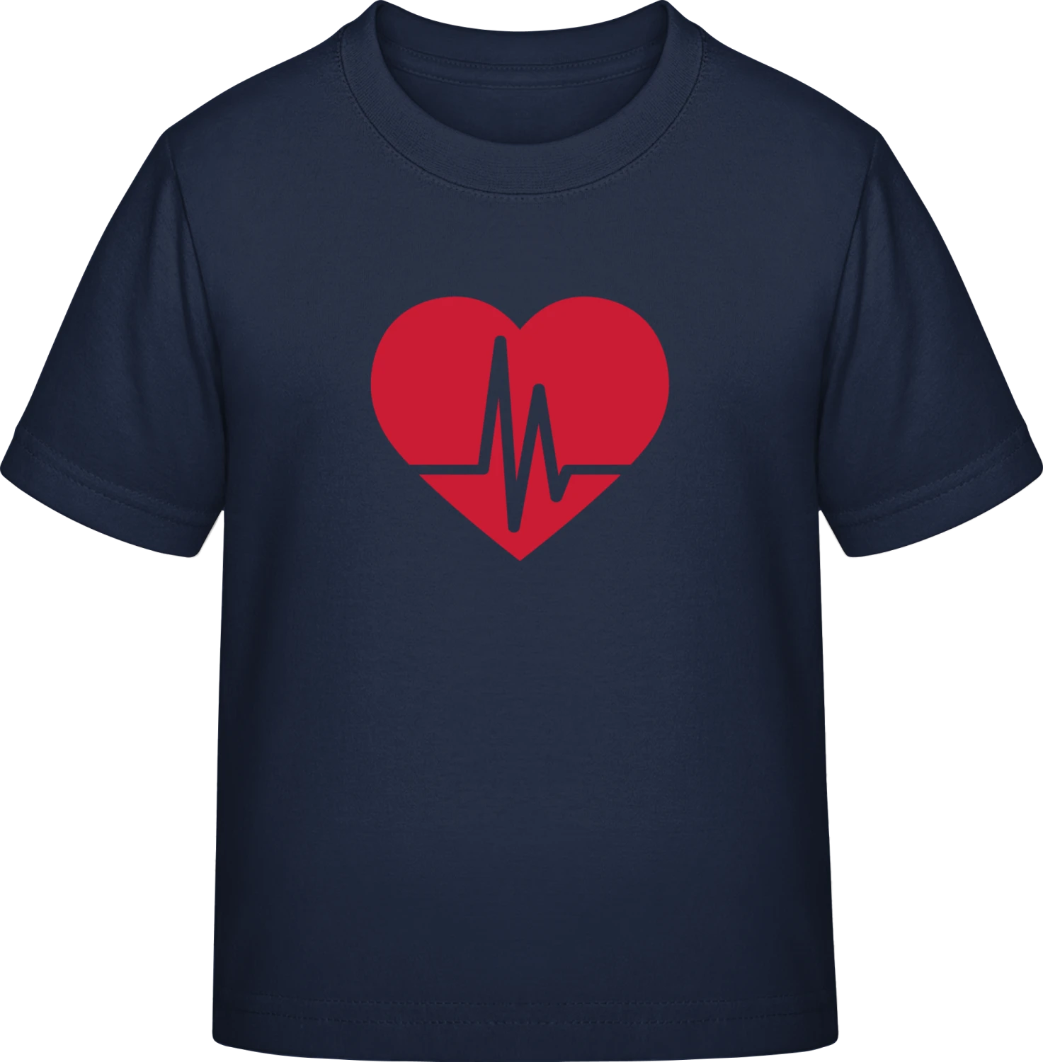 Heart Beat Logo - Navy Exact 190 Kids - Front