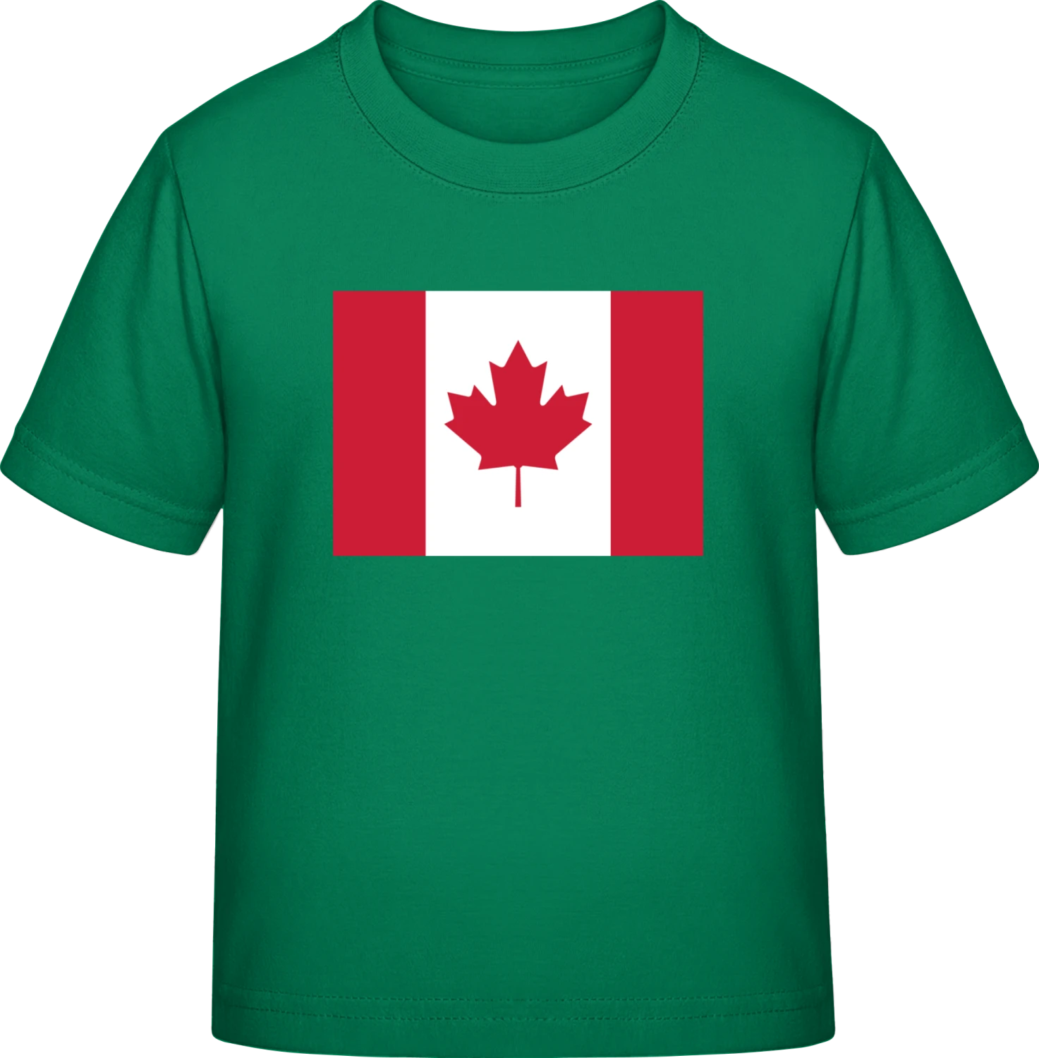 Canada Flag - Kelly Green Exact 190 Kids - Front