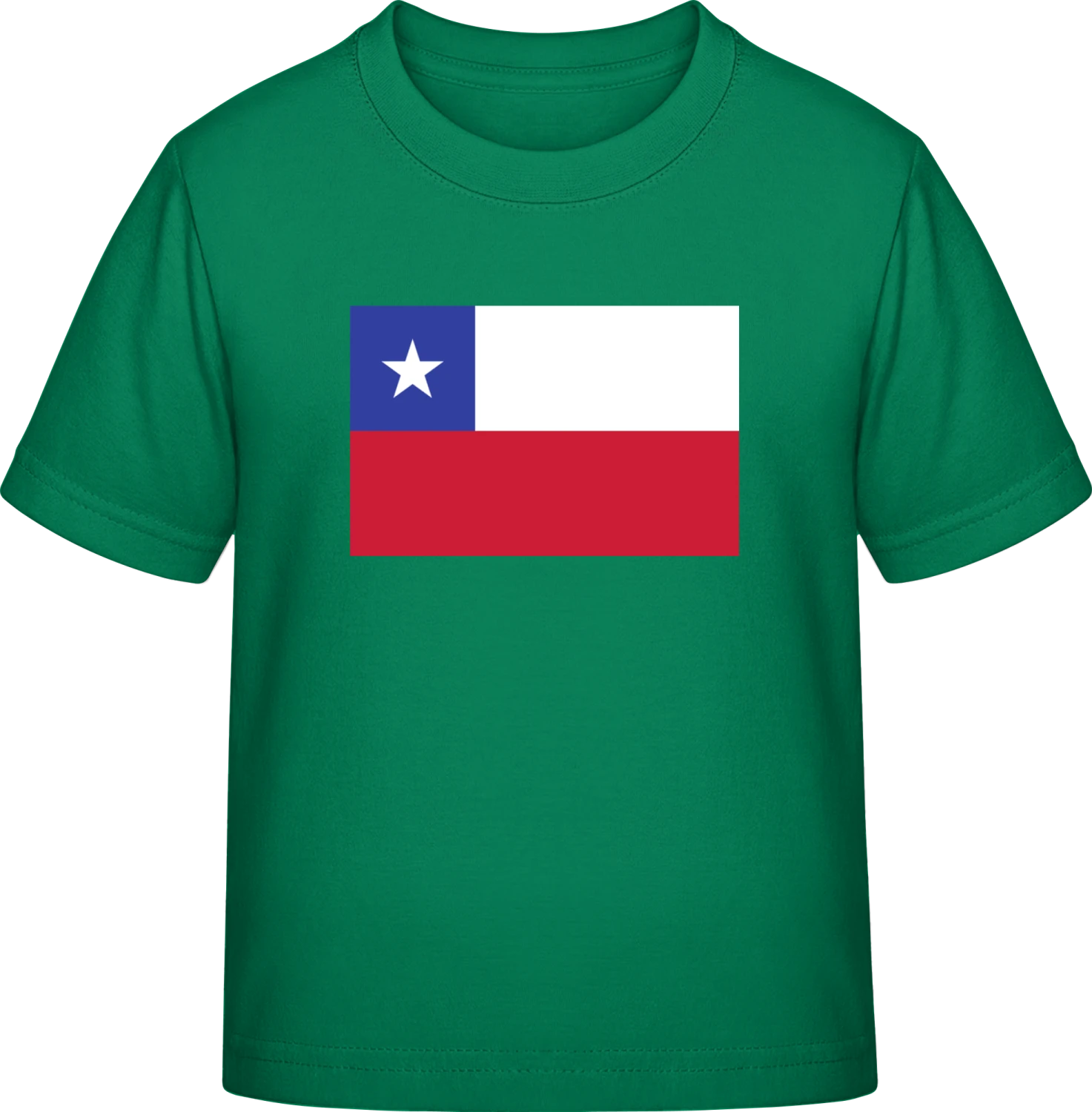 Chile Flag - Kelly Green Exact 190 Kids - Front