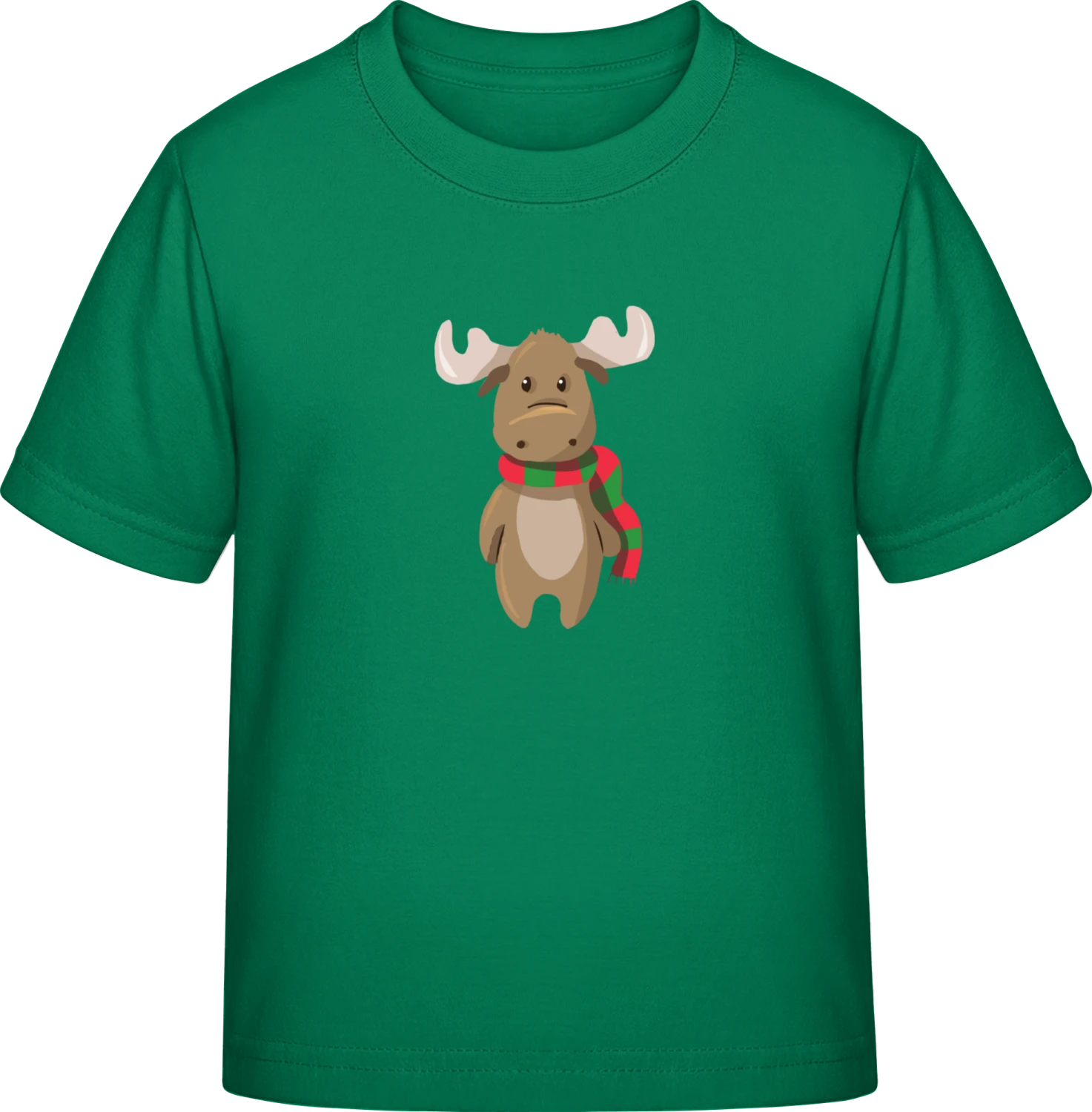 Little Elk Moose - Kelly Green Exact 190 Kids - Front