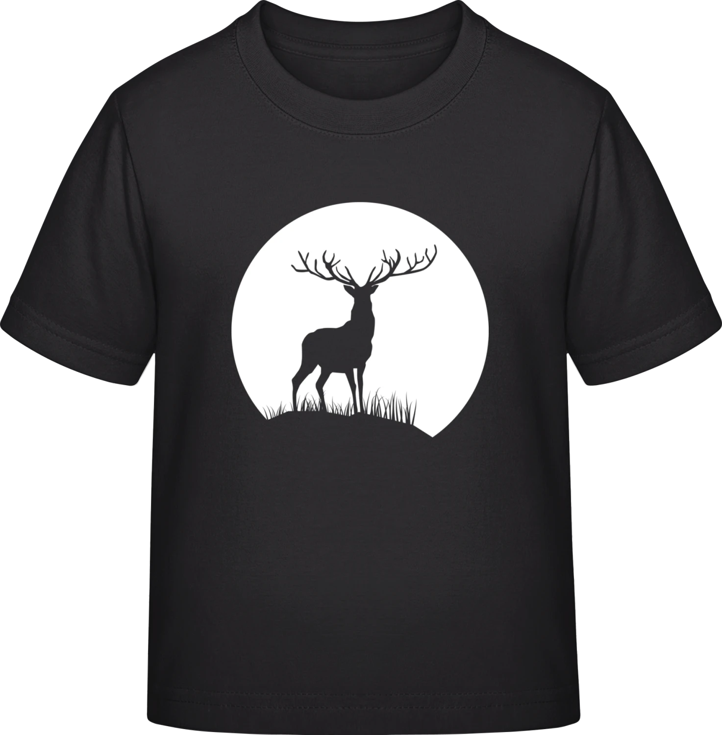 Deer in Moonlight - Black Exact 190 Kids - Front