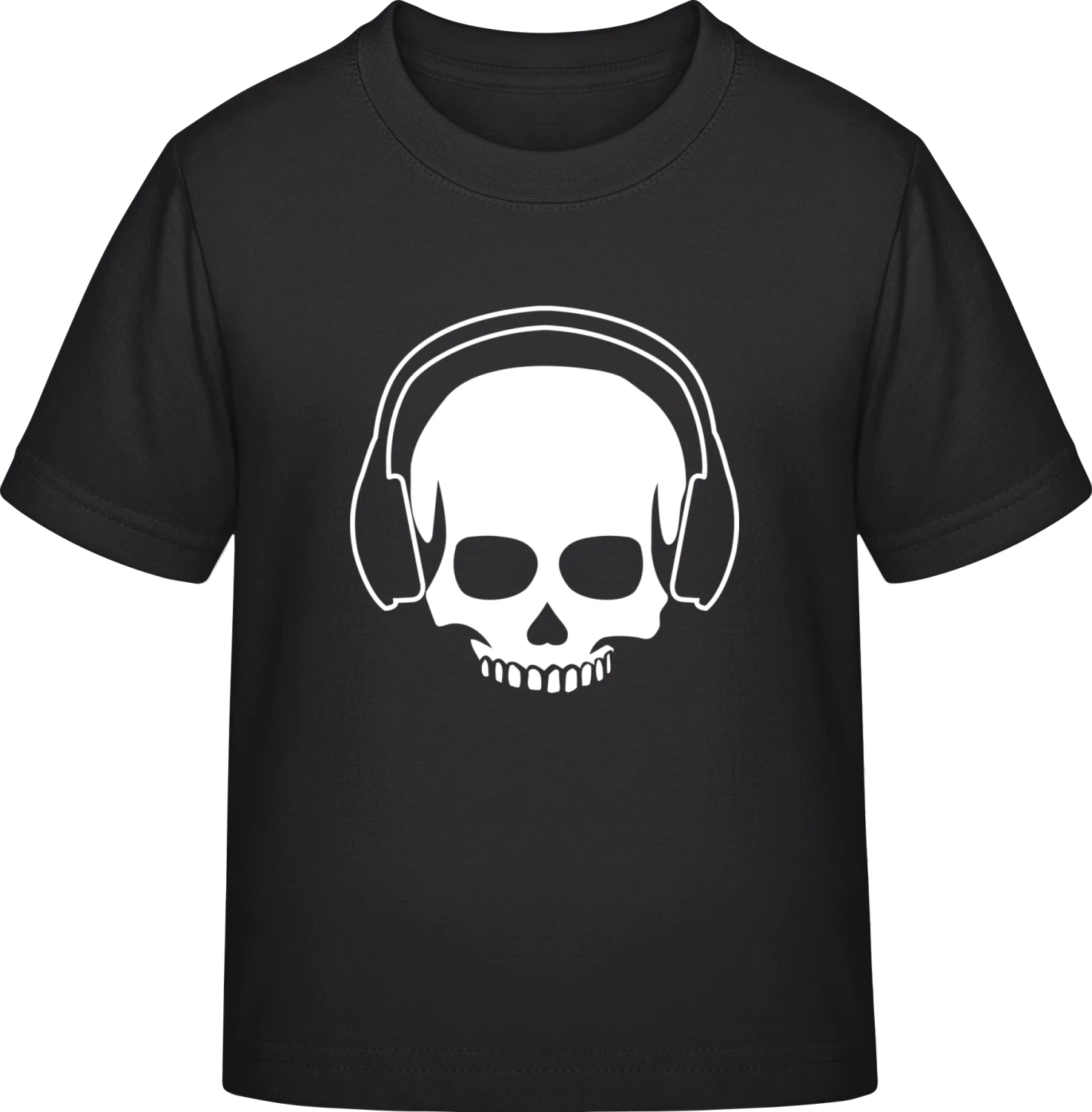 Skull with Headphone - Black Exact 190 Kids - Front