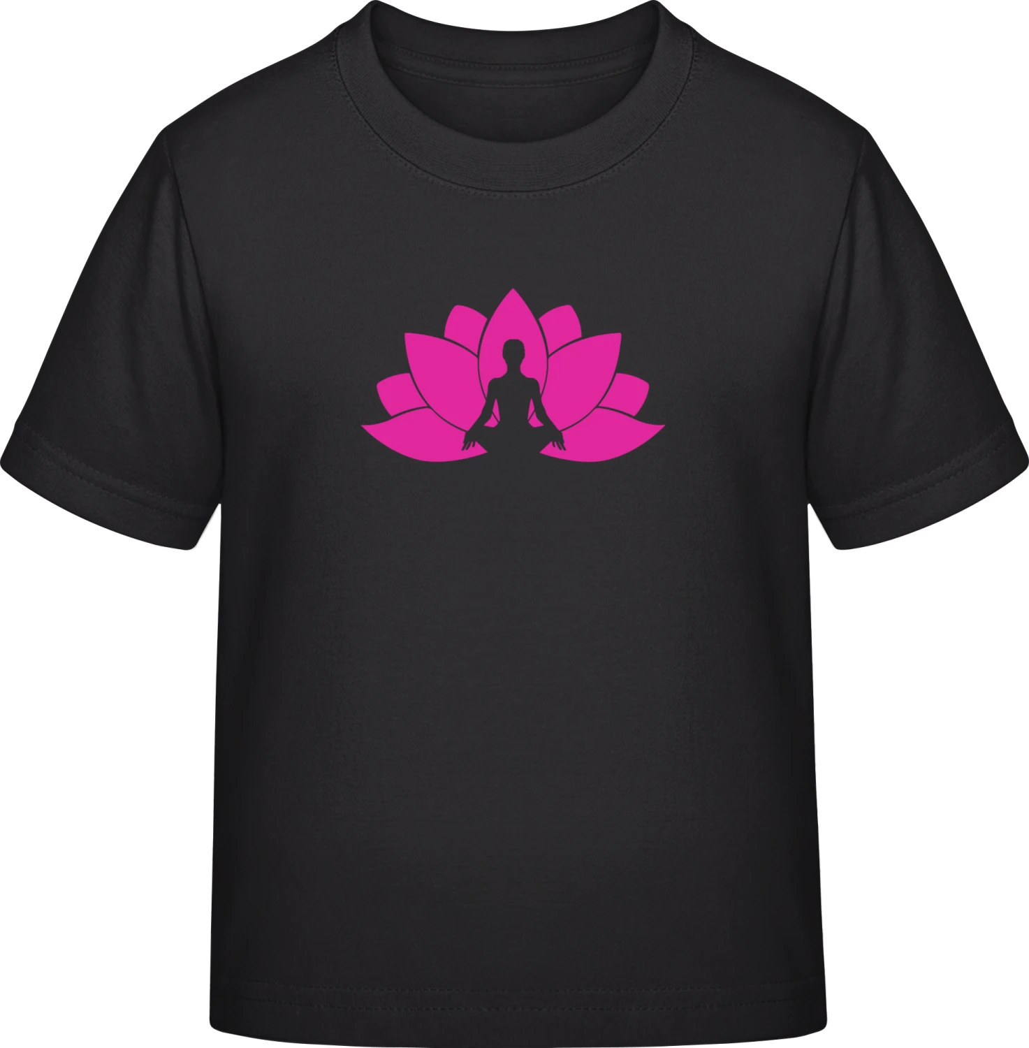 Spirituality Buddha Lotus - Black Exact 190 Kids - Front