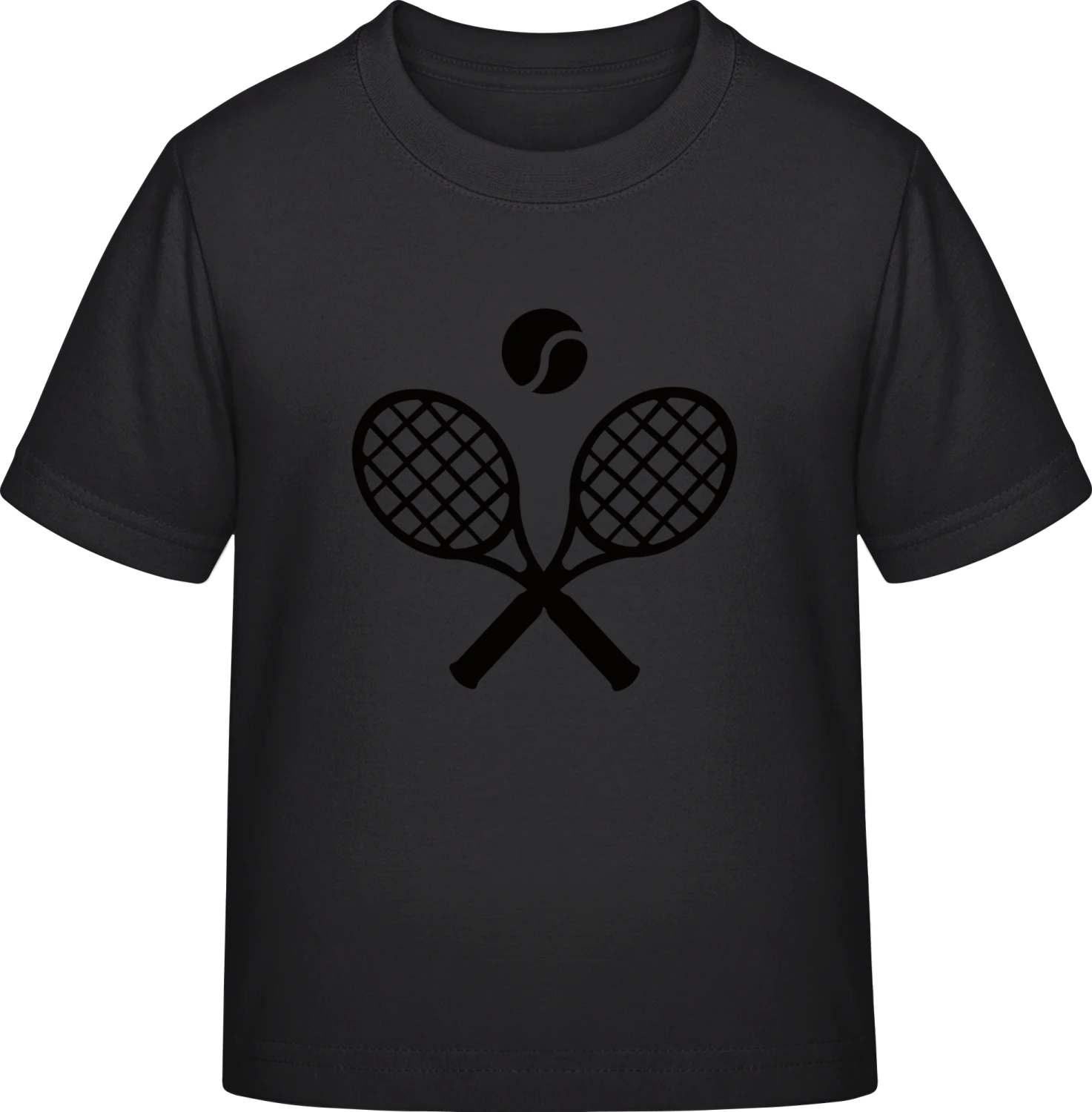 Crossed Tennis Raquets - Black Exact 190 Kids - Front