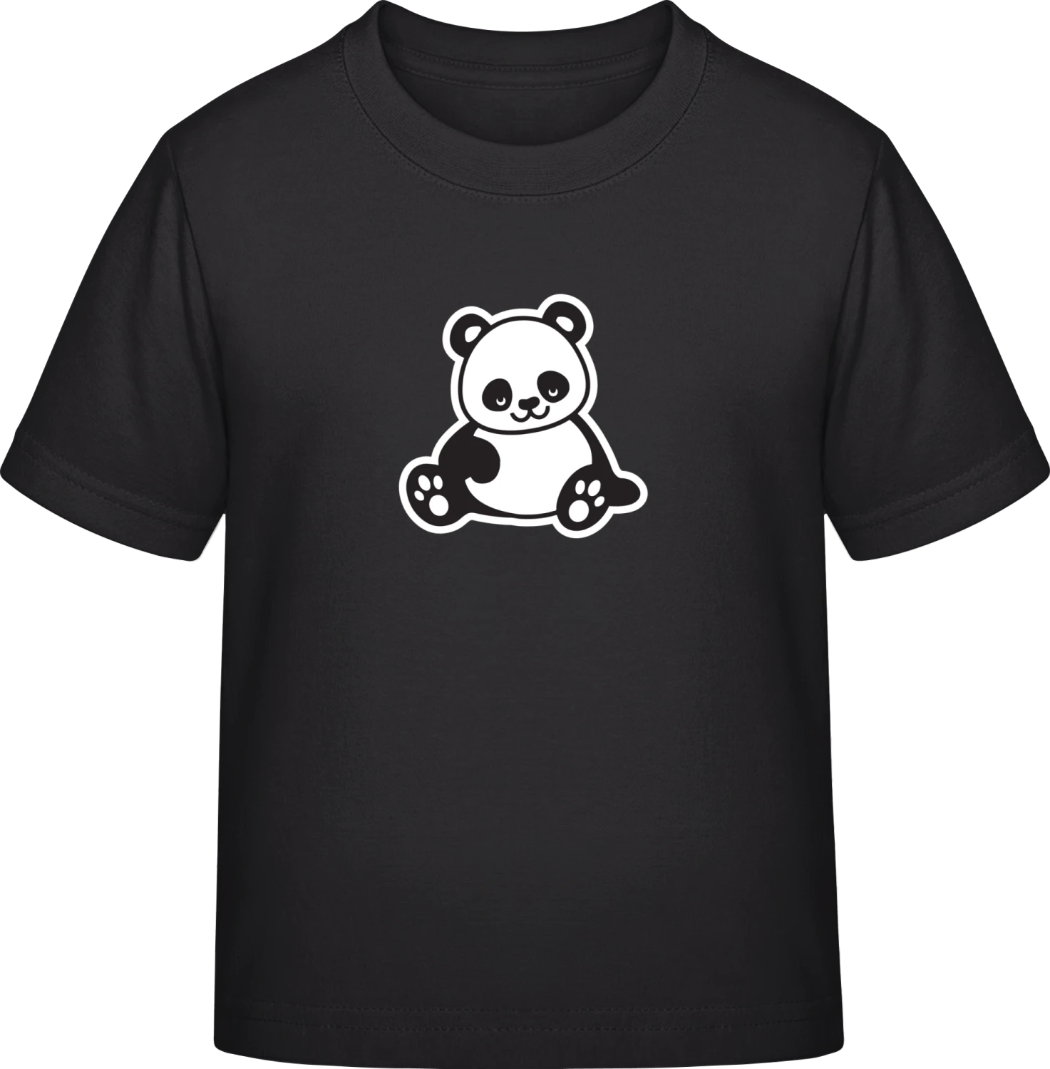 Panda Bear Sweet - Black Exact 190 Kids - Front