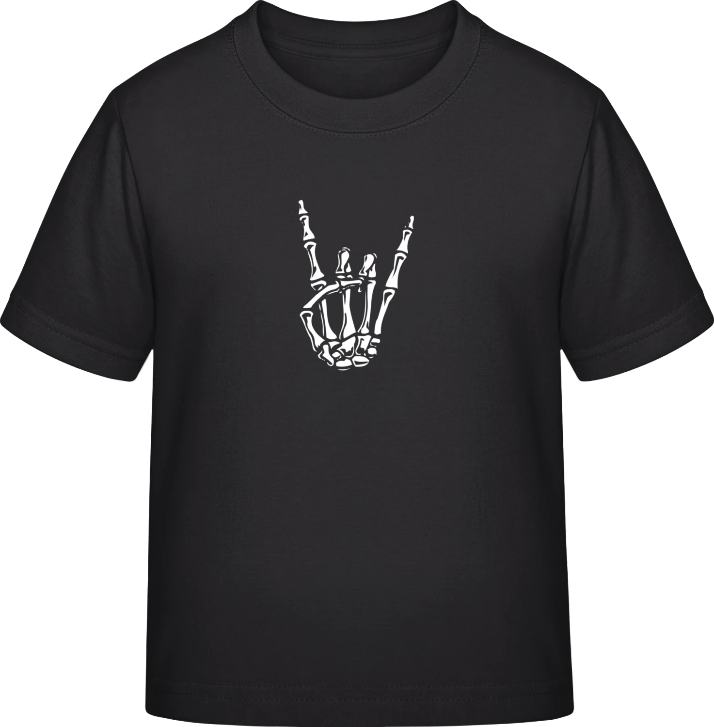 Rock On Skeleton Hand - Black Exact 190 Kids - Front