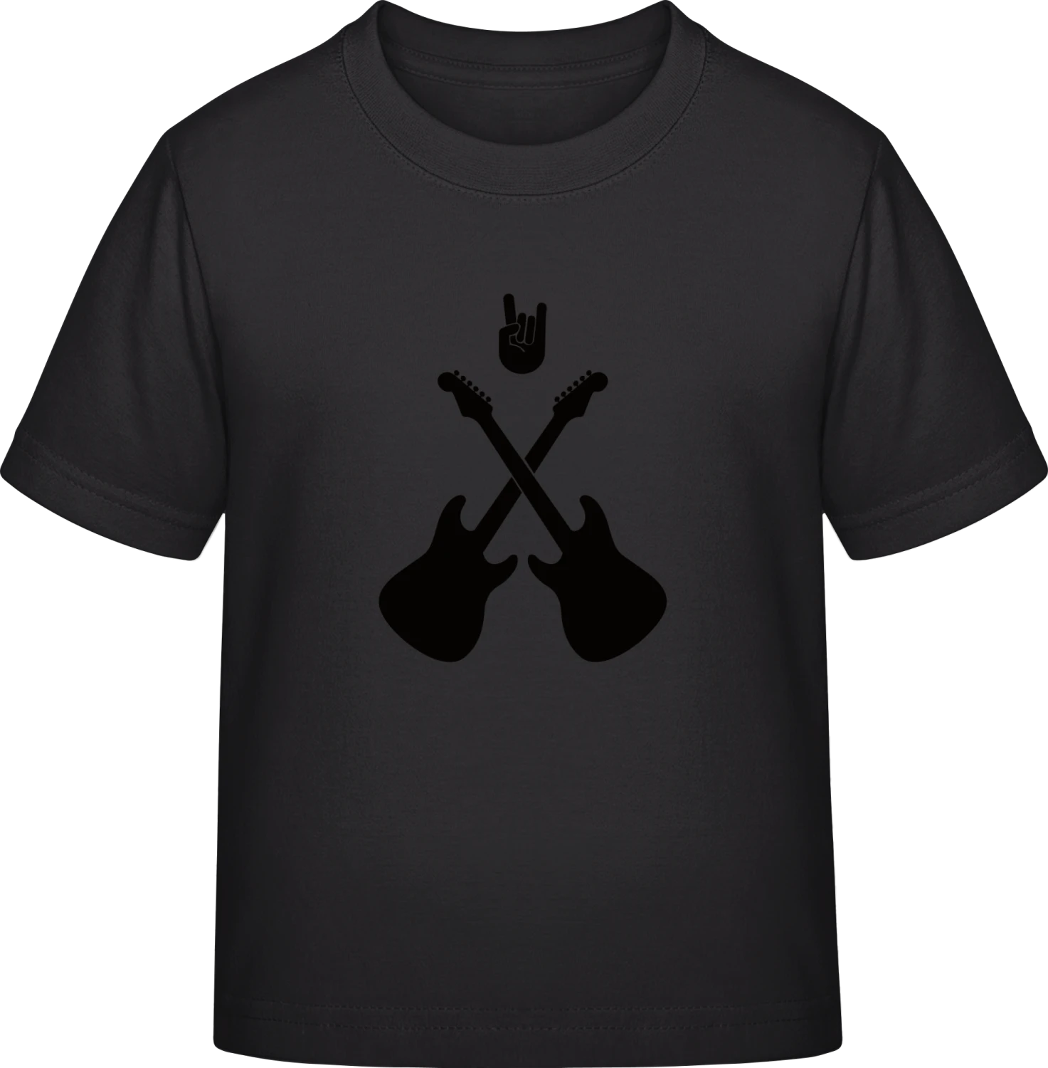 Rock On Guitars Crossed - Black Exact 190 Kids - Front