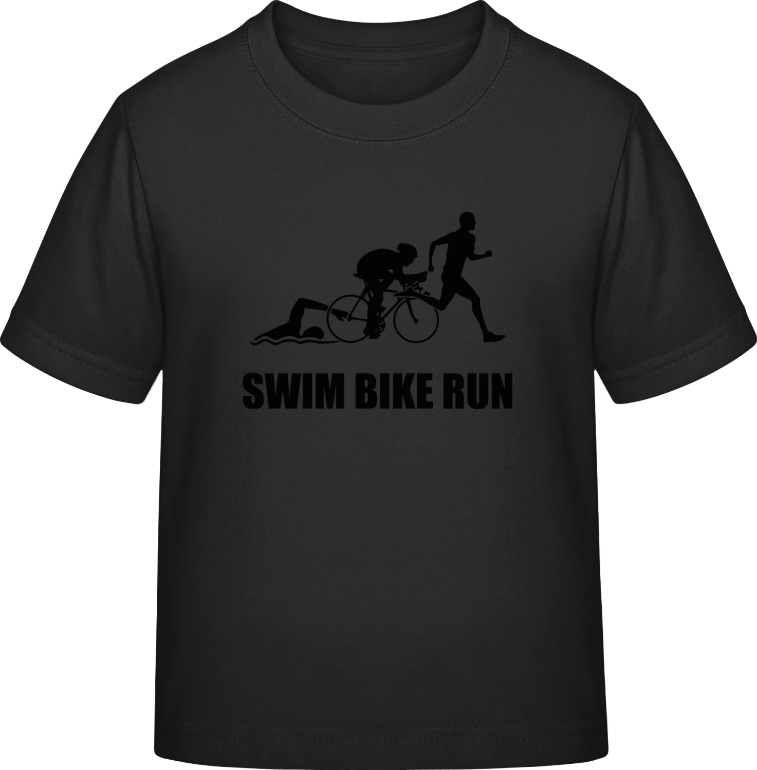 Swim Bike Run - Black Exact 190 Kids - Front