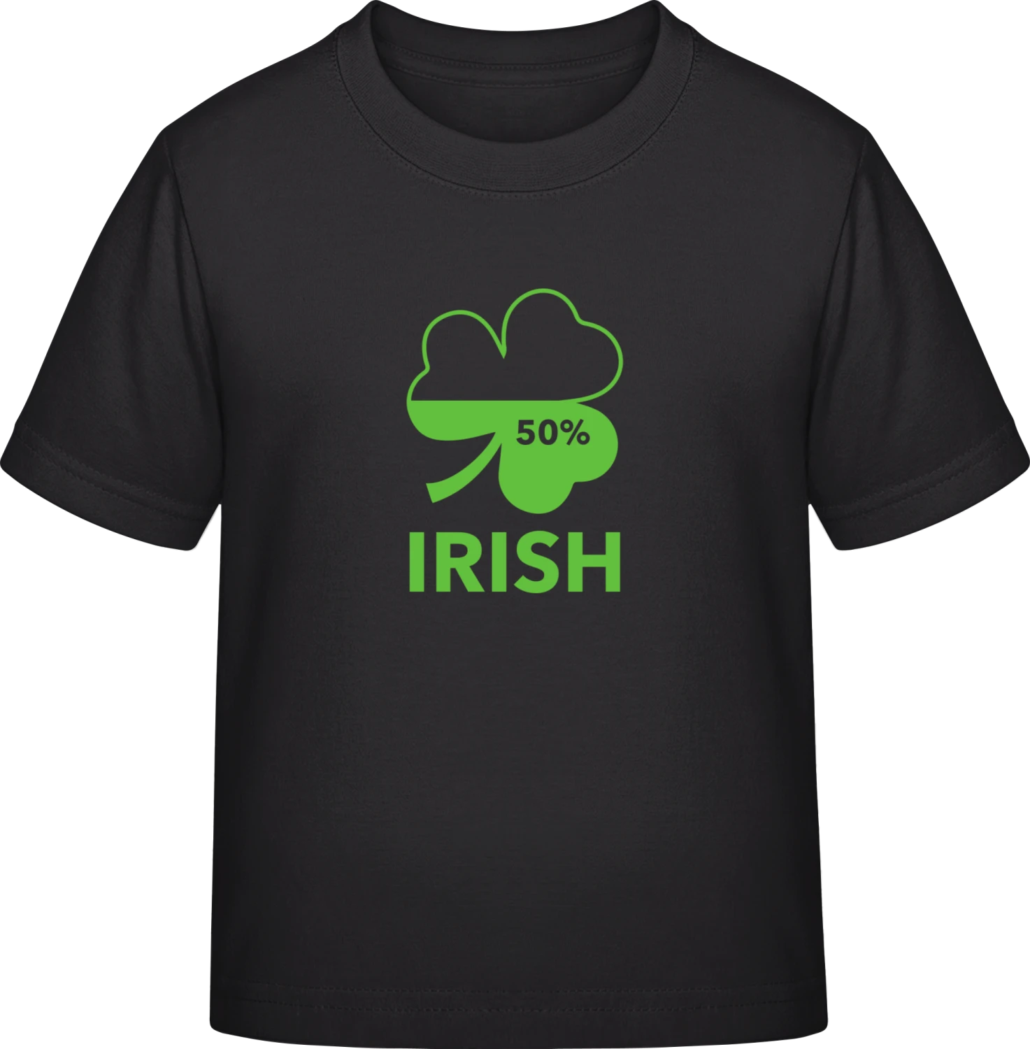 Irish 50 Percent - Black Exact 190 Kids - Front