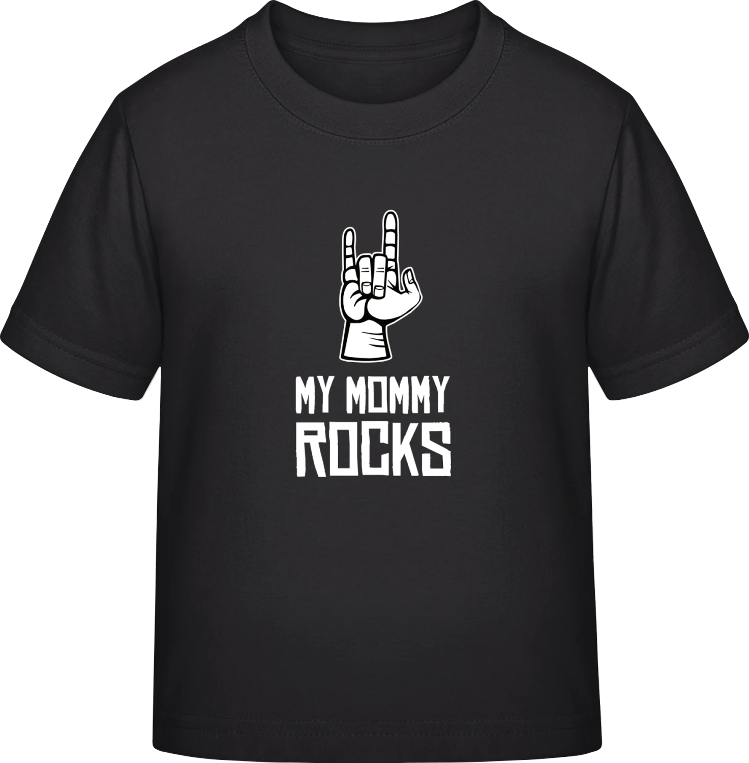 My Mommy Rocks - Black Exact 190 Kids - Front