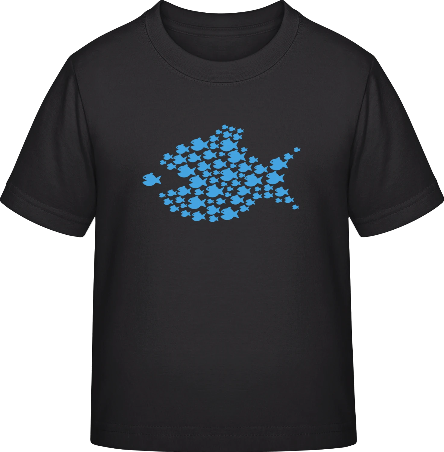 Blue Fish Big And Small - Black Exact 190 Kids - Front