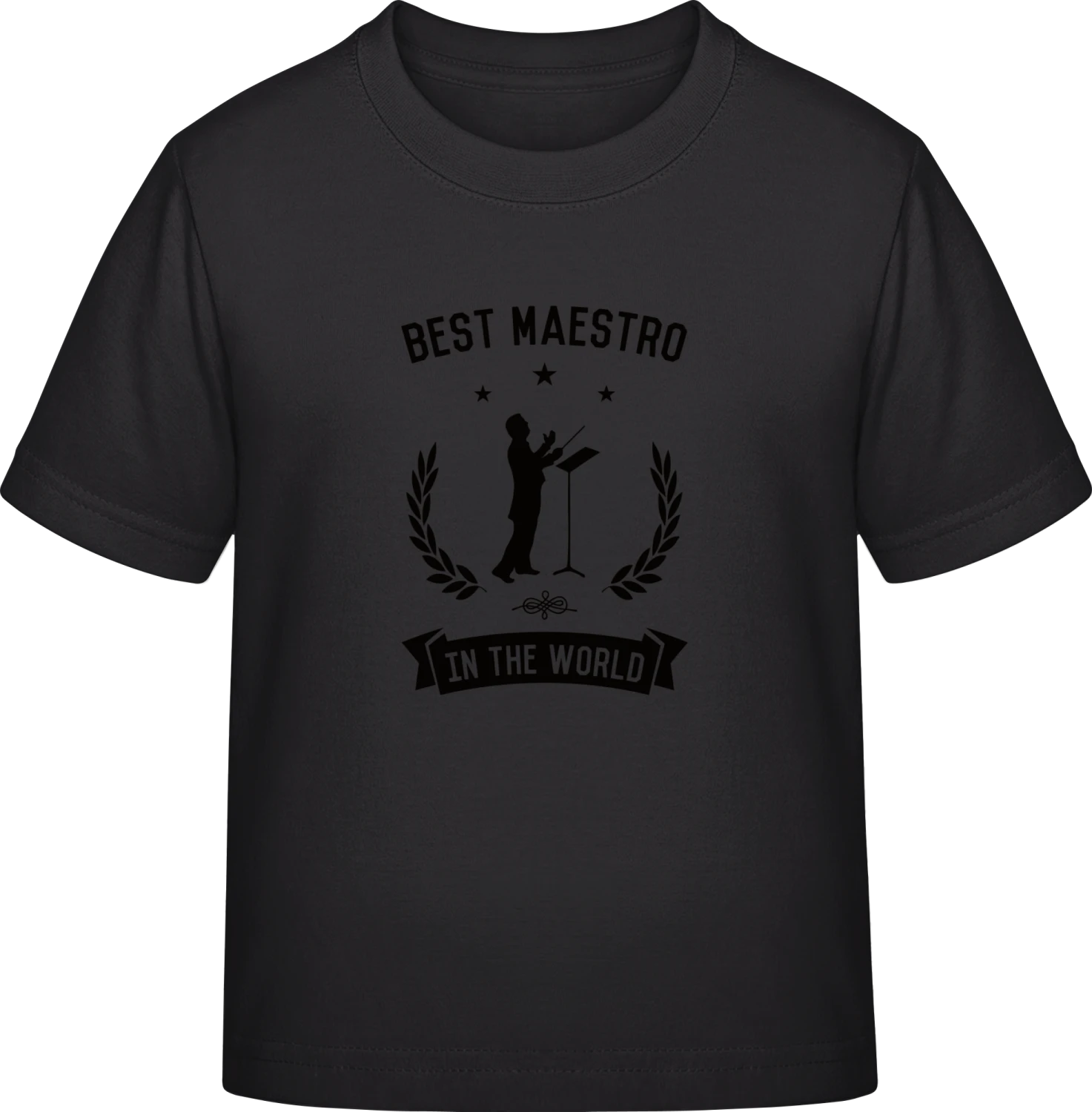 Best Maestro In The World - Black Exact 190 Kids - Front