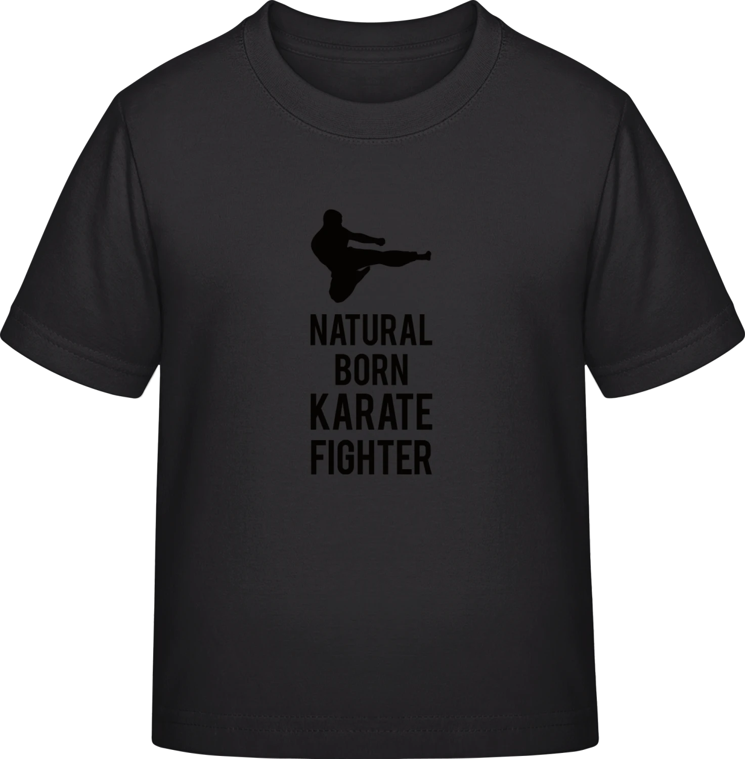 Natural Born Karate Fighter - Black Exact 190 Kids - Front