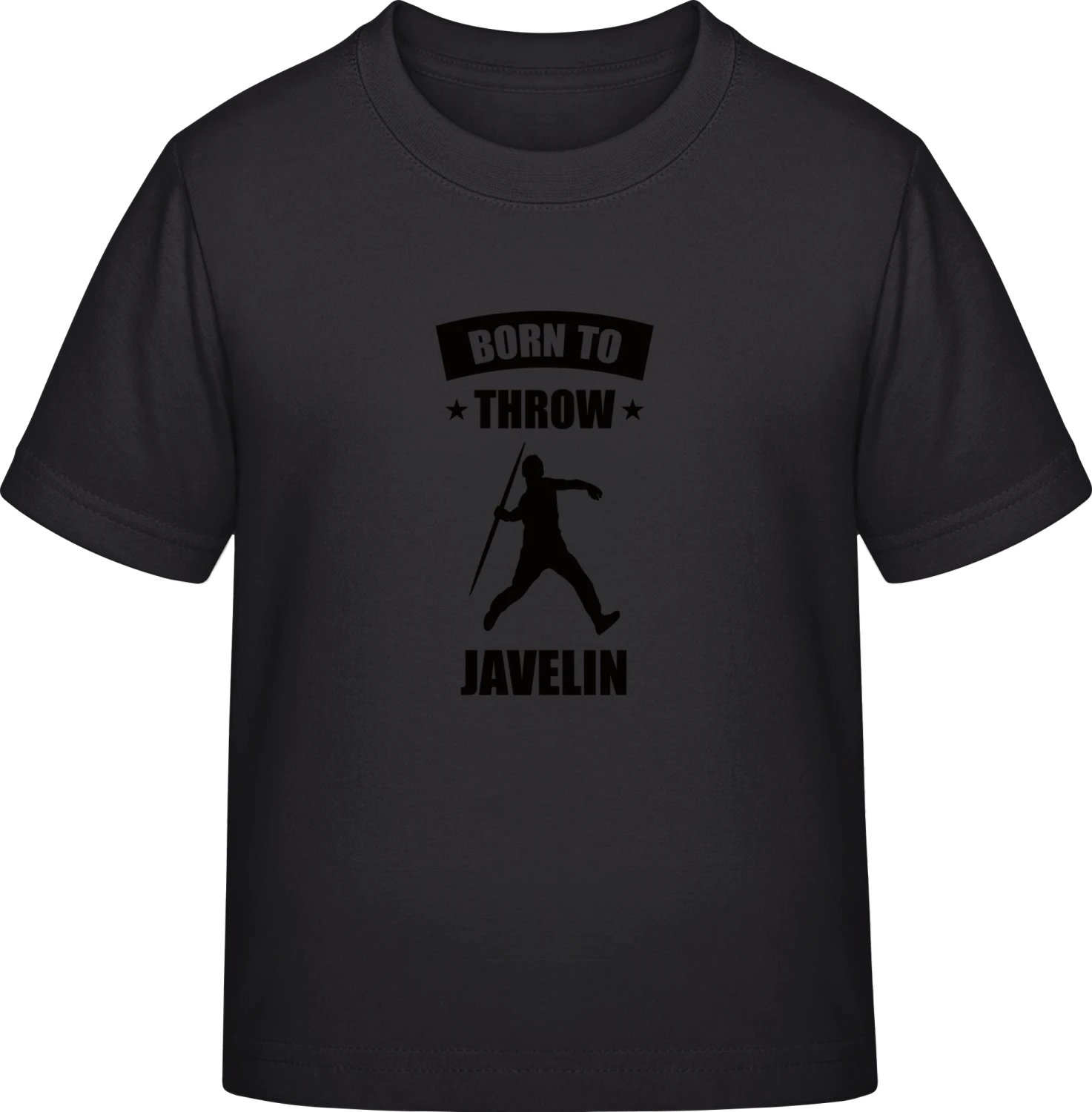 Born To Throw Javelin - Black Exact 190 Kids - Front