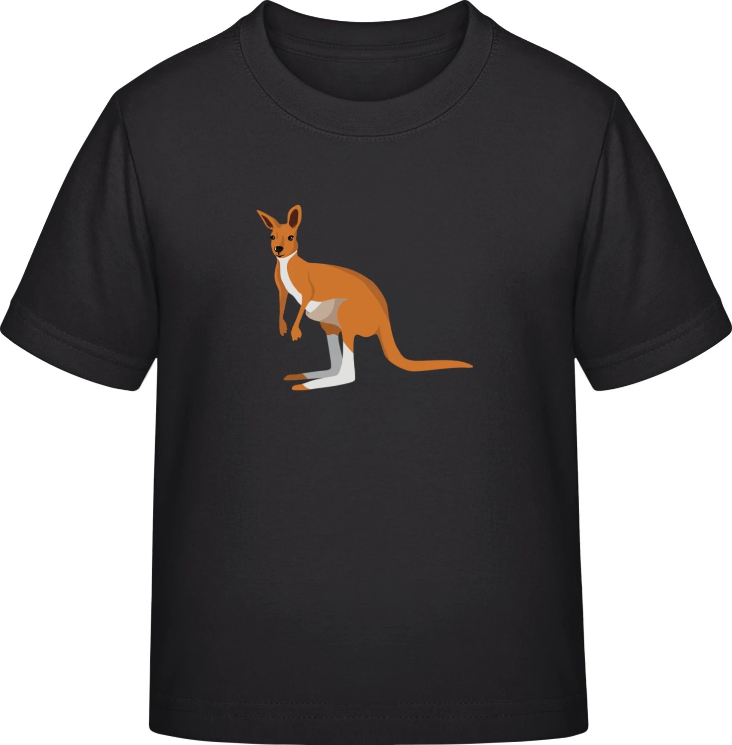 Kangaroo Illustration - Black Exact 190 Kids - Front