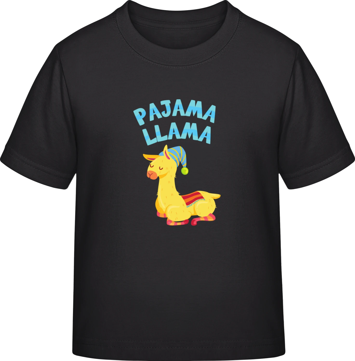 Pajama Llama - Black Exact 190 Kids - Front