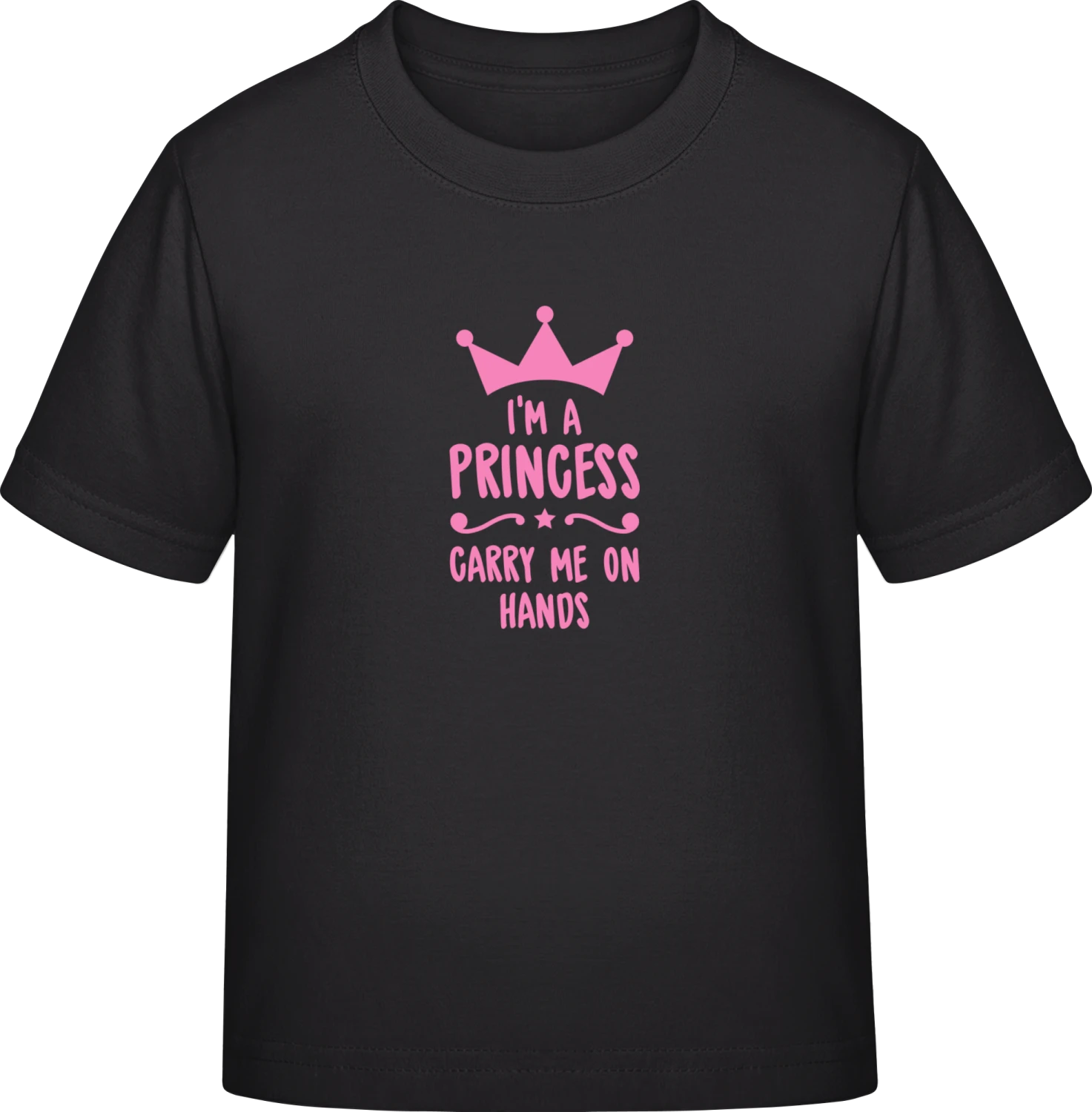 I'm A Princess Carry Me On Hands - Black Exact 190 Kids - Front