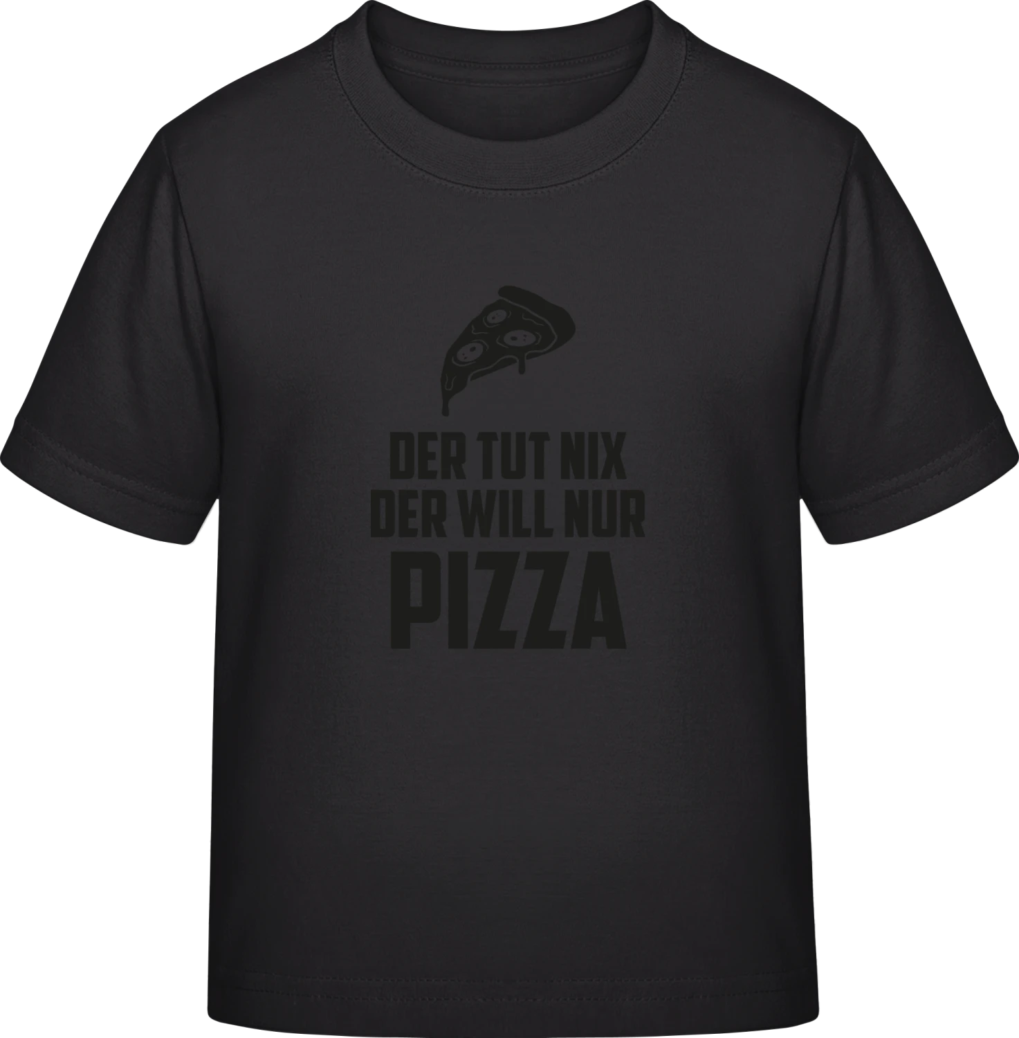 Der tut nix der will nur Pizza - Black Exact 190 Kids - Front