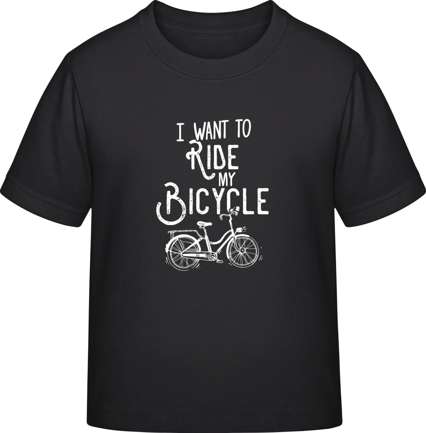 I Want To Ride My Bicycle - Black Exact 190 Kids - Front