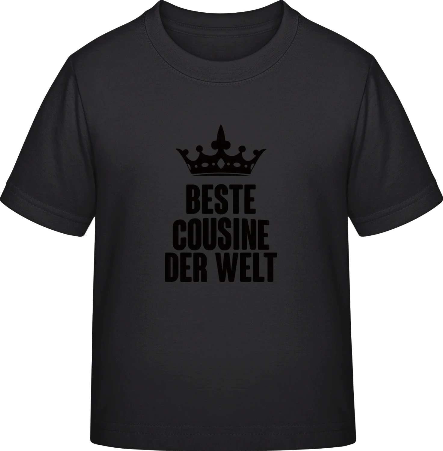 Beste Cousine der Welt Krone - Black Exact 190 Kids - Front