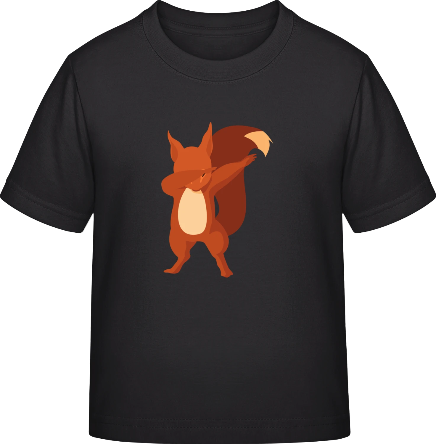 Squirrel Dabbing - Black Exact 190 Kids - Front