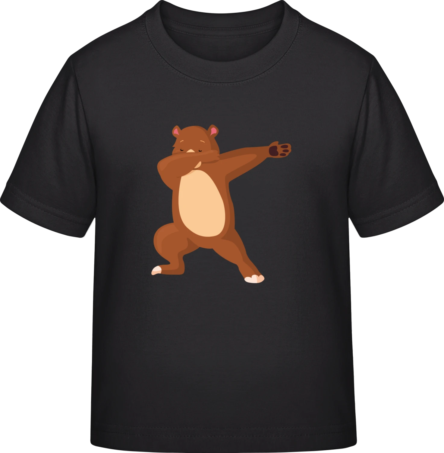 Bear Dabbing - Black Exact 190 Kids - Front