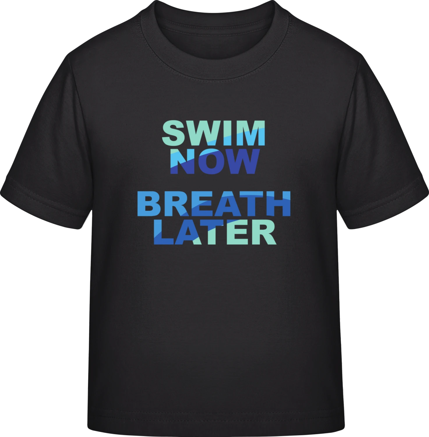 Swim Now Breath Later Swimming - Black Exact 190 Kids - Front