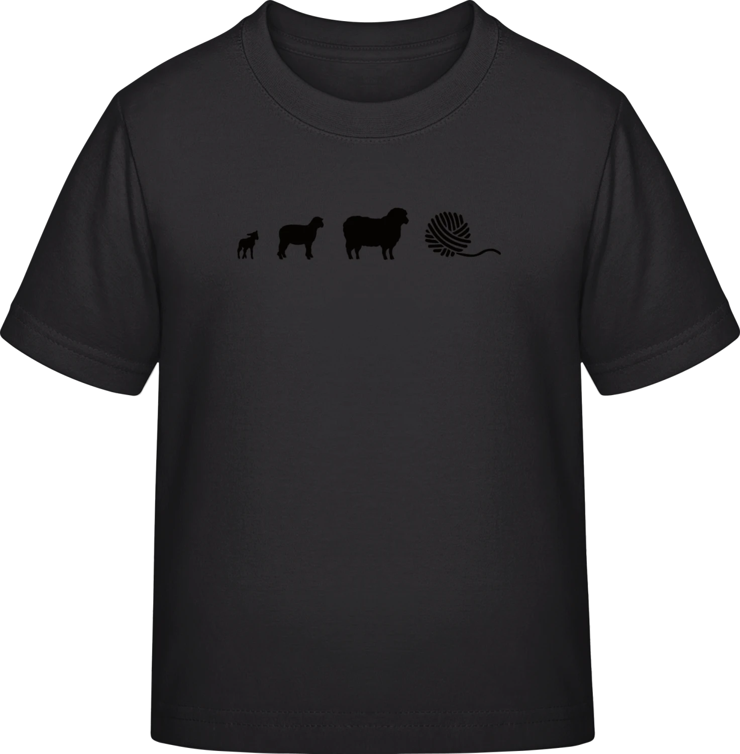 Evolution Of Sheep To Wool - Black Exact 190 Kids - Front