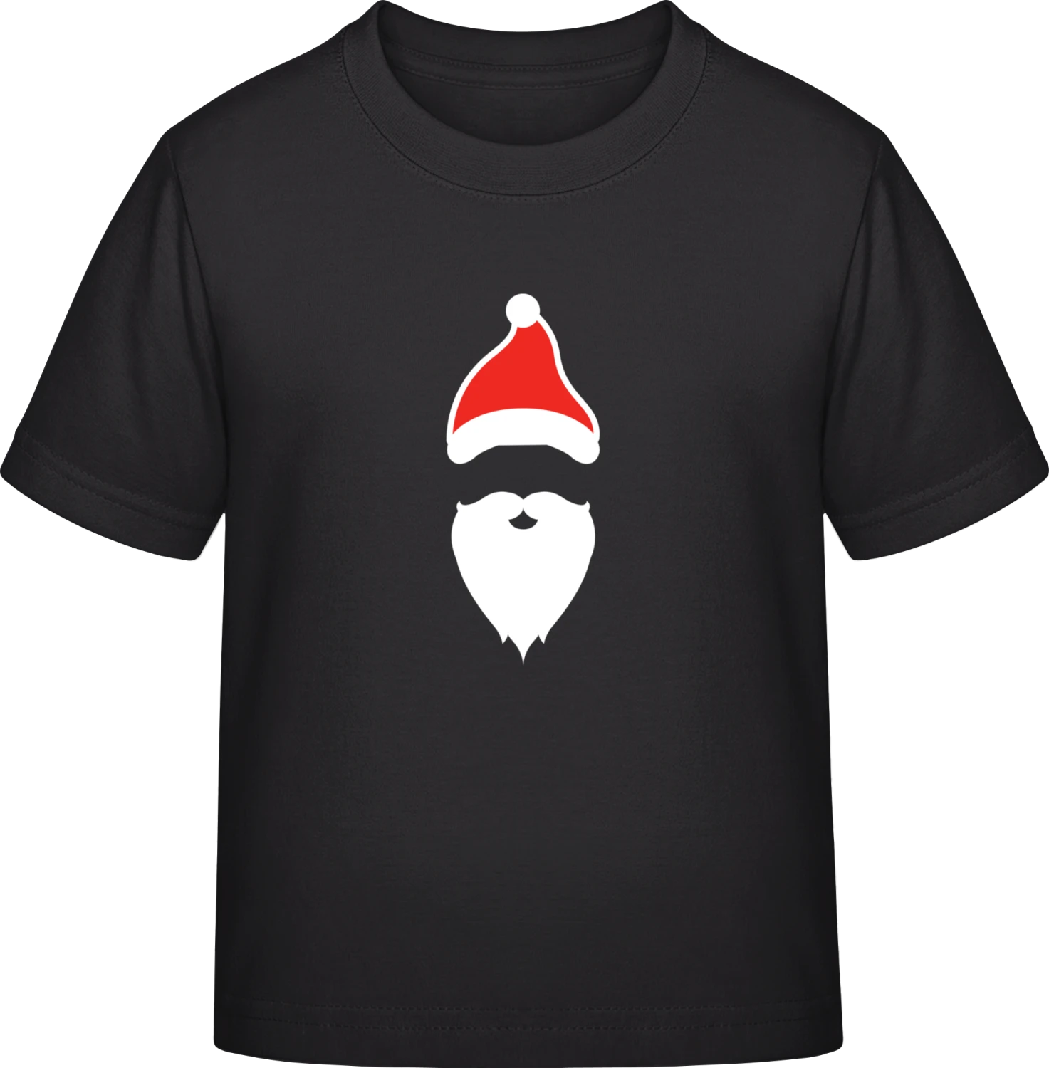 Santa Beard And Hat - Black Exact 190 Kids - Front