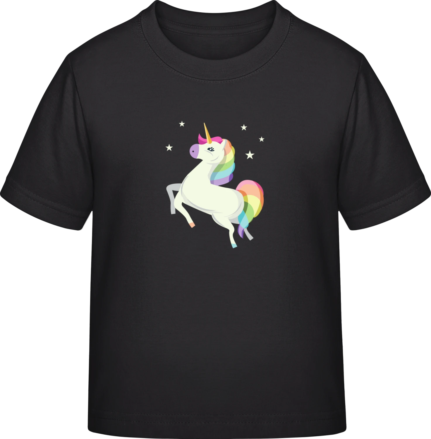 Unicorn Rainbow Hair - Black Exact 190 Kids - Front