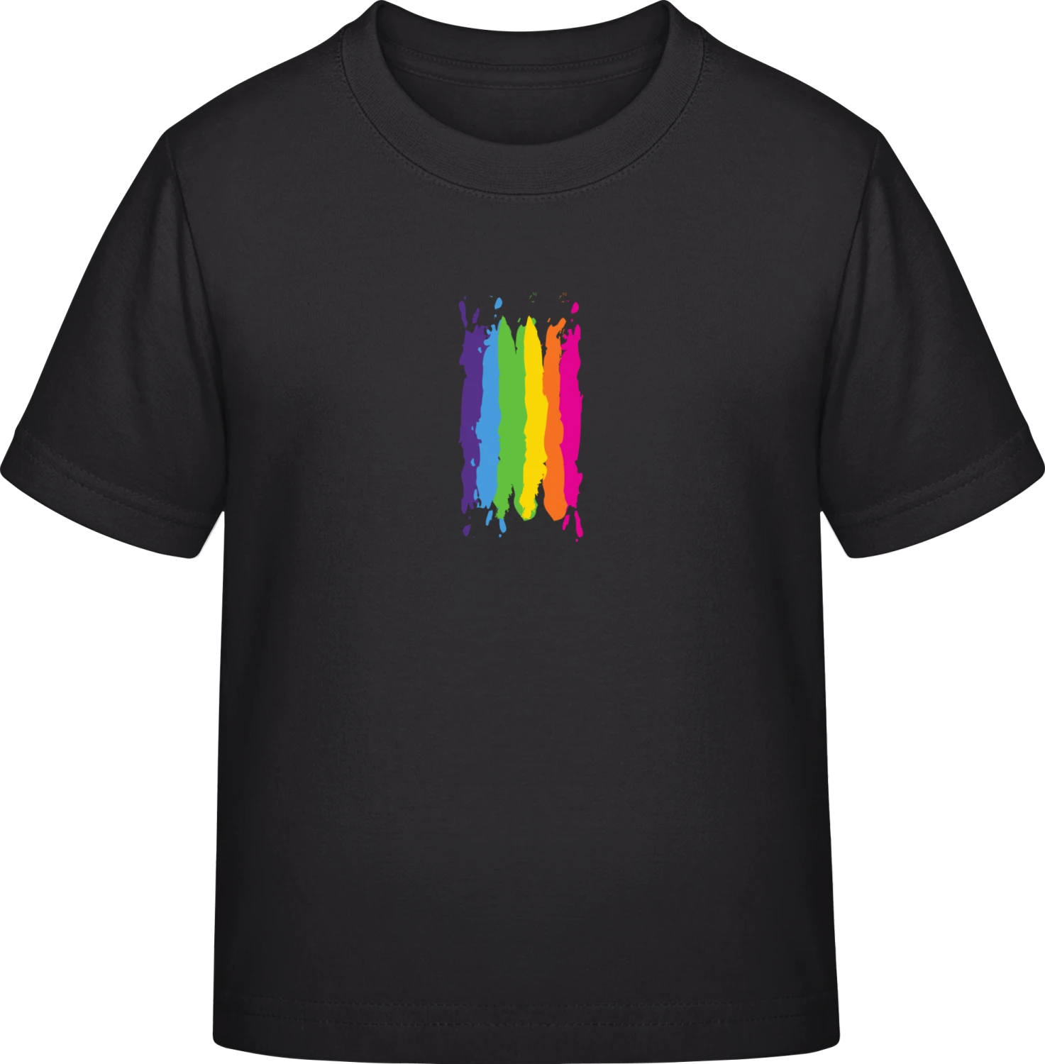 Acrylic Painted Rainbow - Black Exact 190 Kids - Front