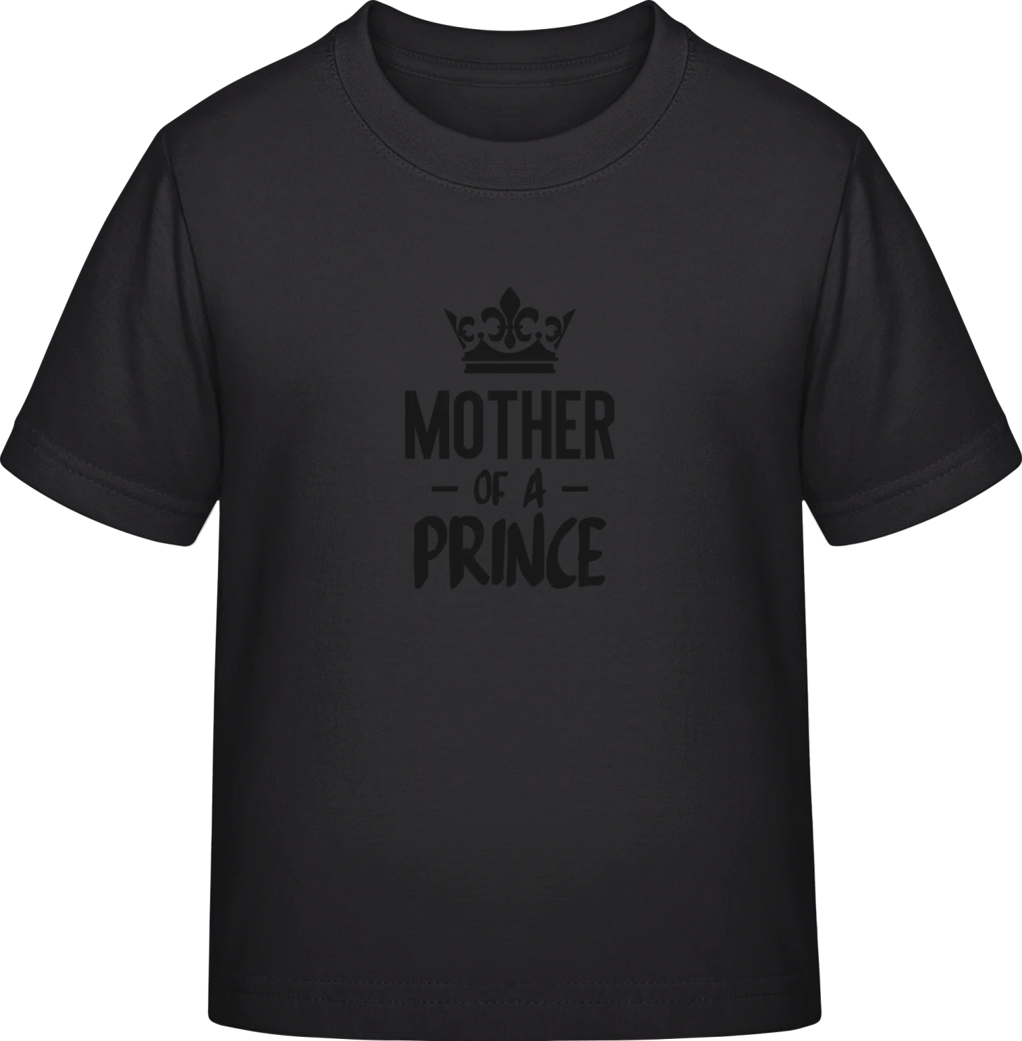 Mother Of A Prince Mam And Son - Black Exact 190 Kids - Front