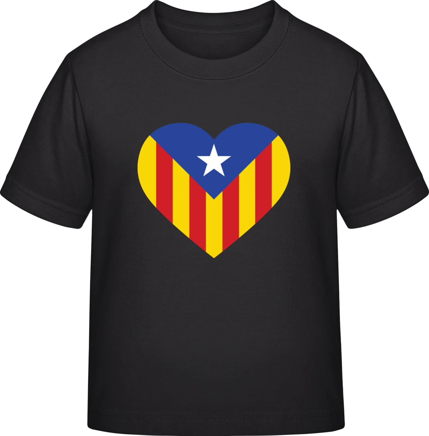 Catalonia Heart - Black Exact 190 Kids - Front