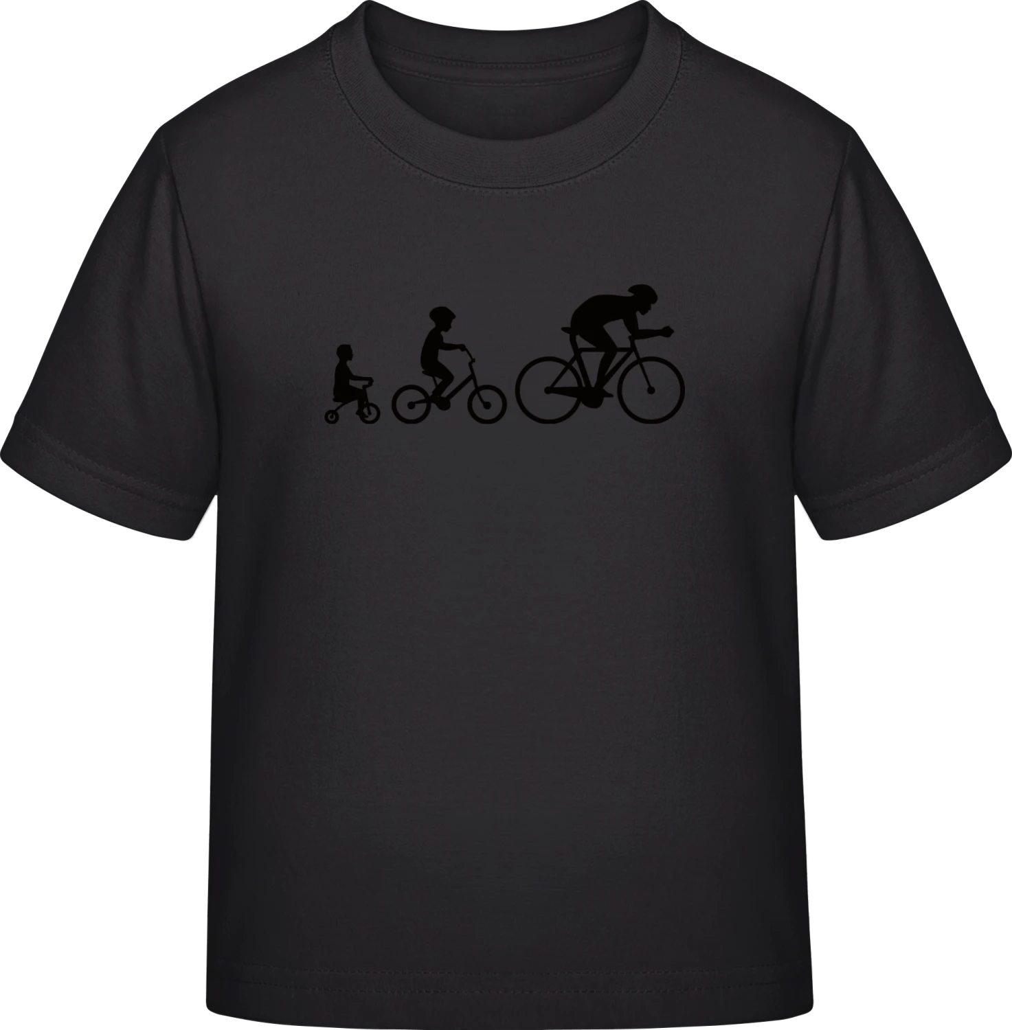 Evolution Of A Cyclist - Black Exact 190 Kids - Front