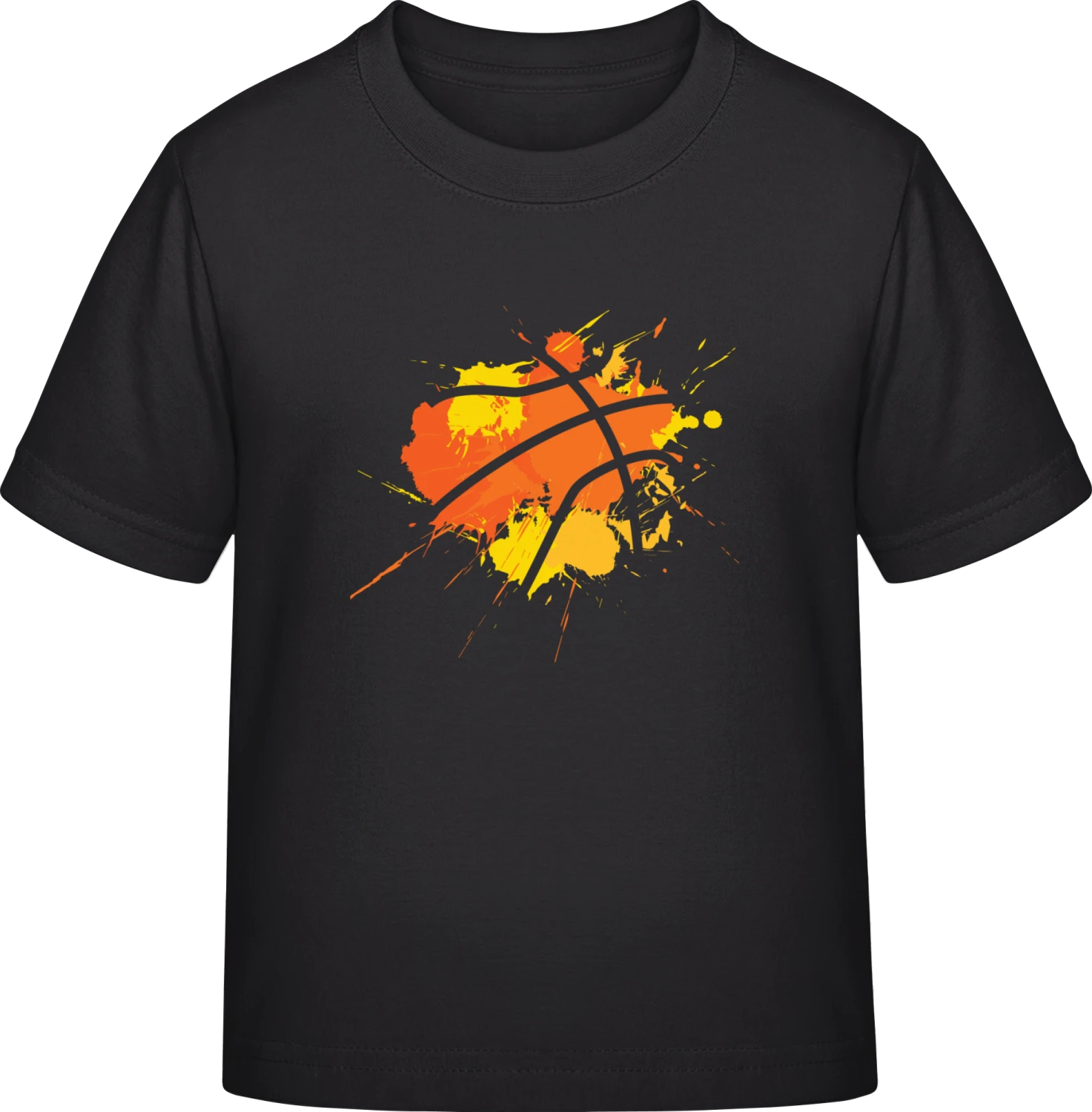 Basketball Splatter - Black Exact 190 Kids - Front