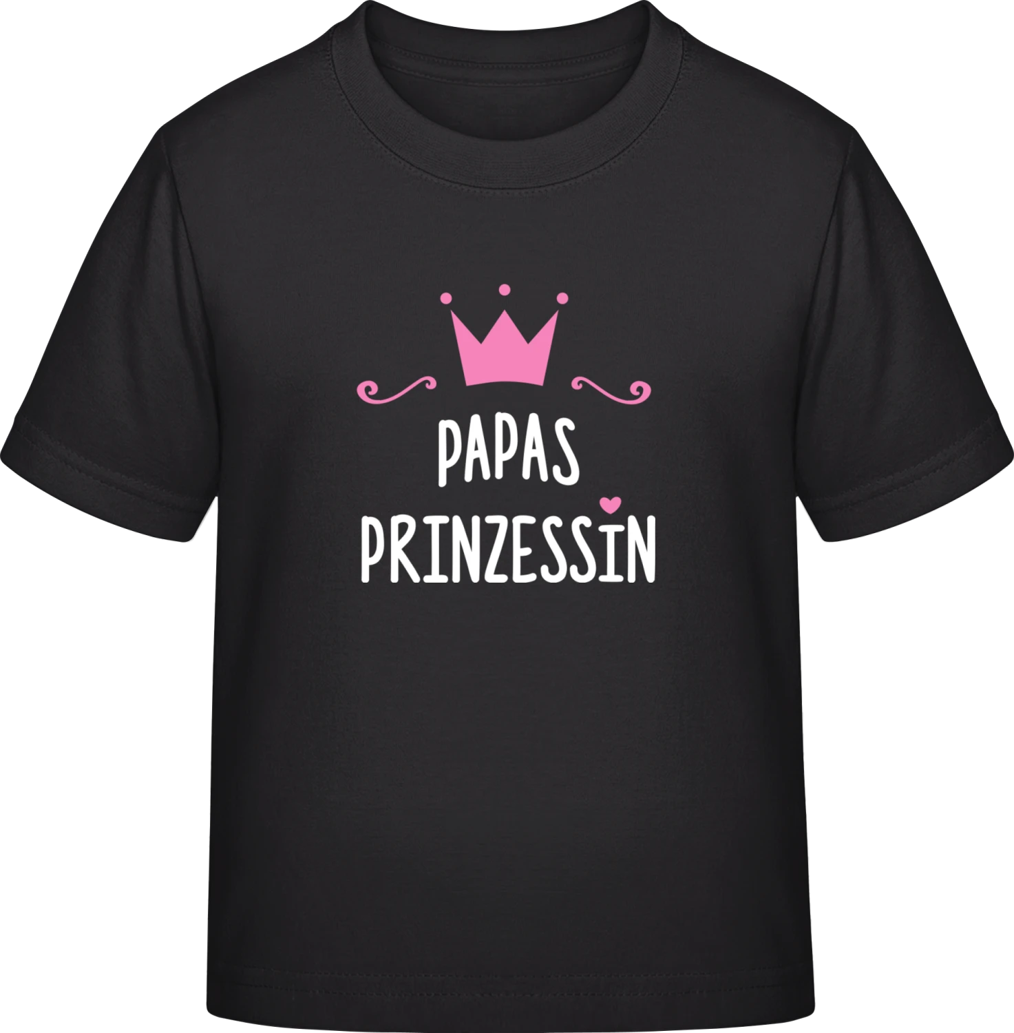 Papas Prinzessin - Black Exact 190 Kids - Front